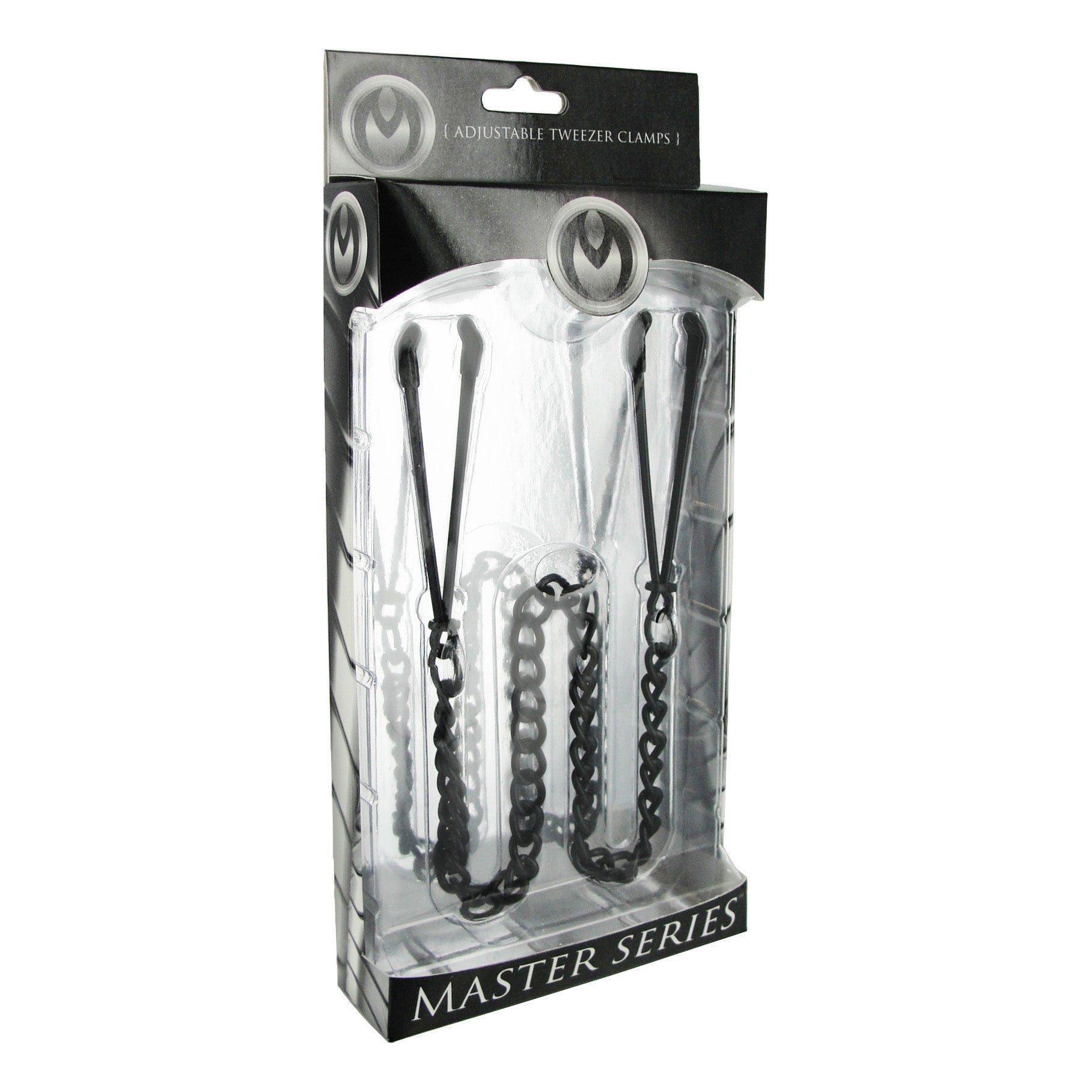 Reign Noir Black Nipple Tweezer Clamps product set displayed