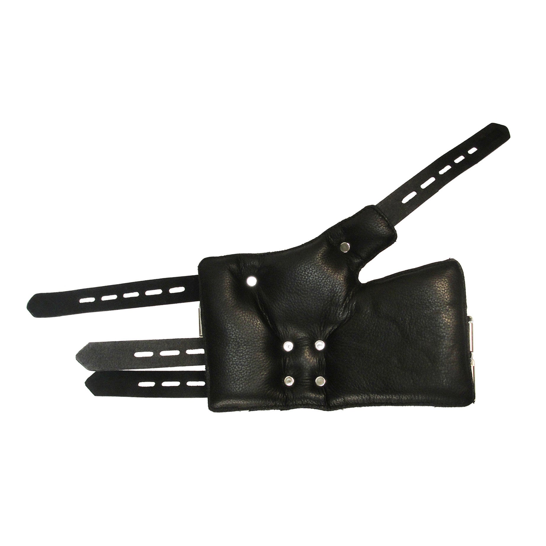 Strict Leather Suspension Cuffs featuring dual metal clips for secure attachment