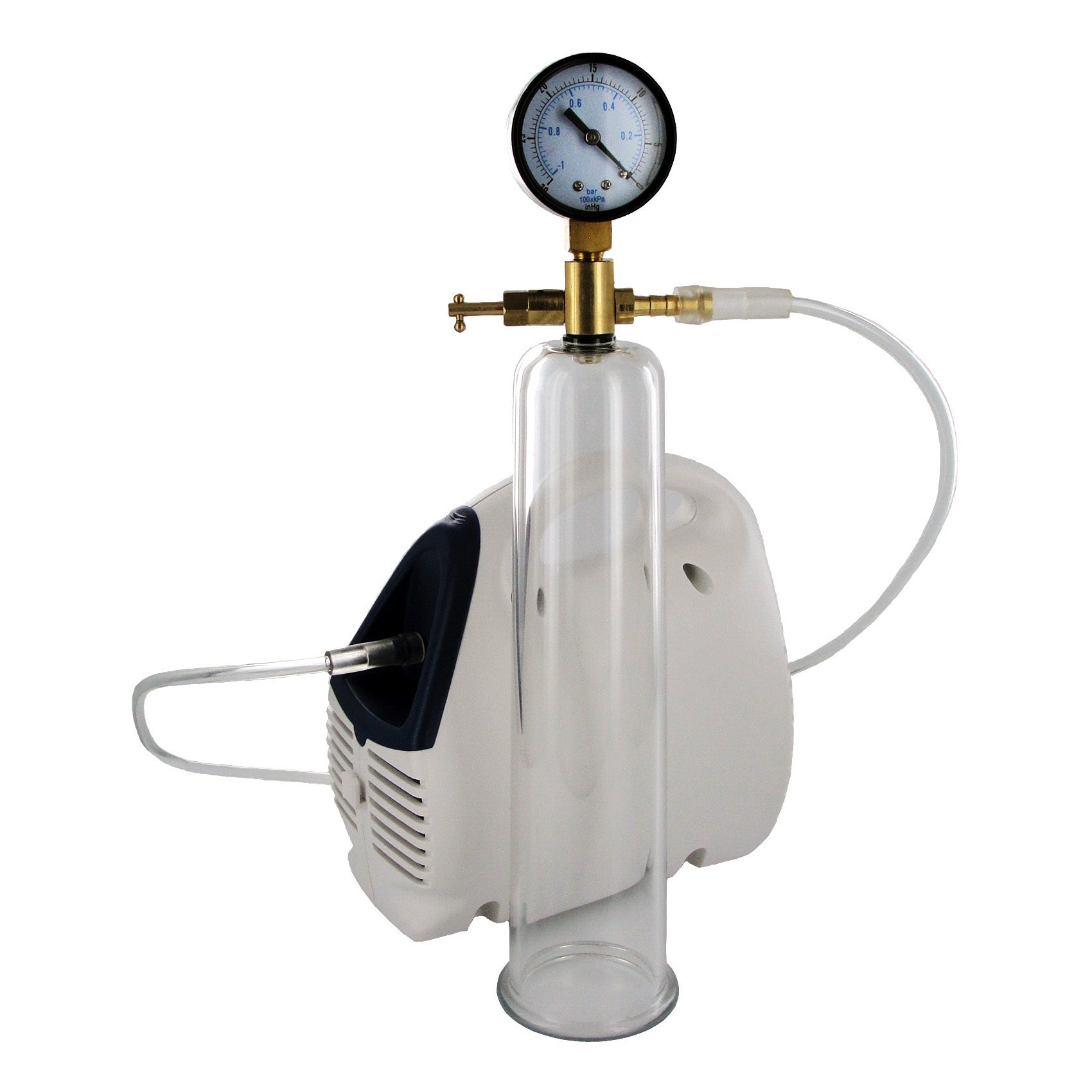 Bionic electric pump kit components including pressure gauge and connecting hose