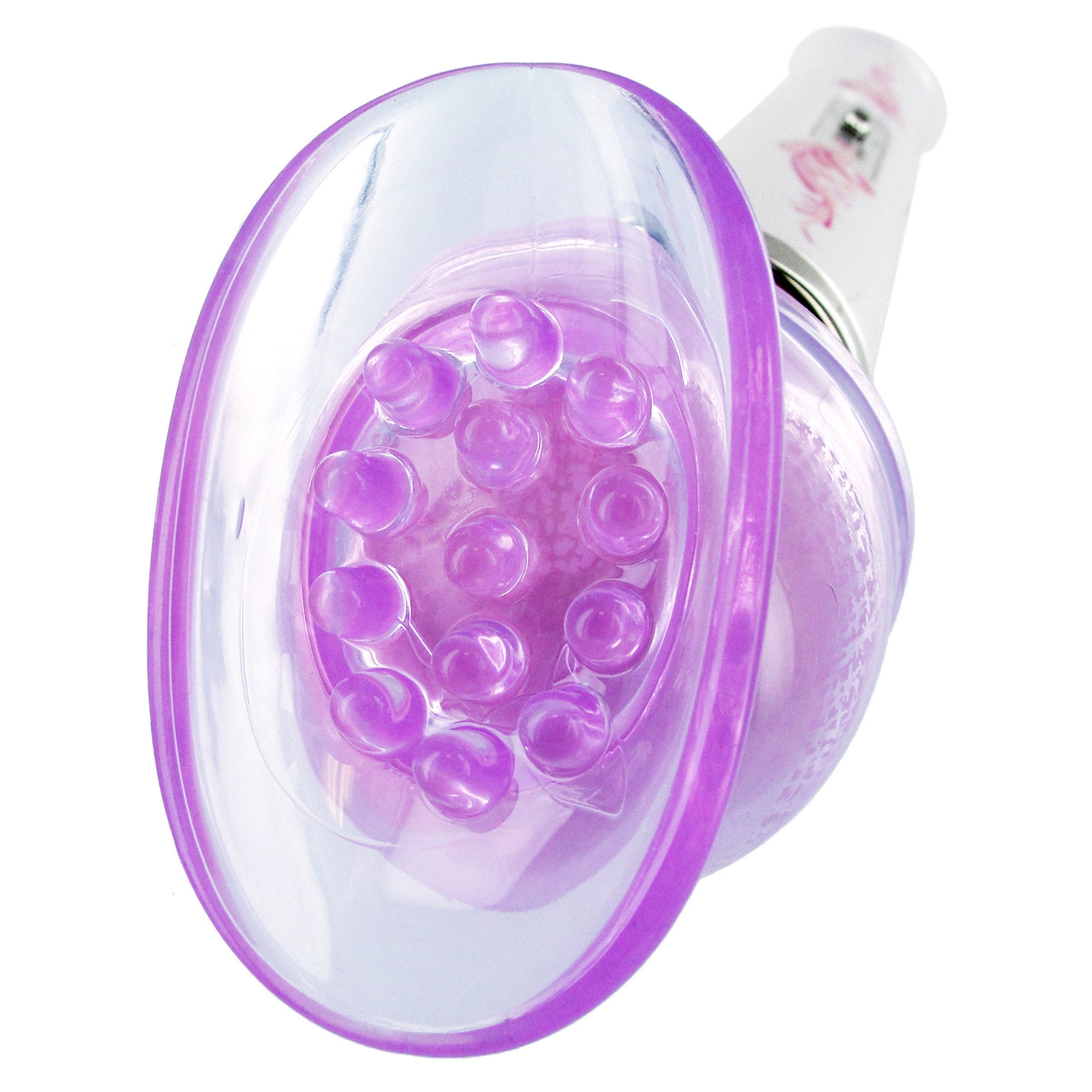 Lily Pod wand attachment with ergonomic design in purple and white