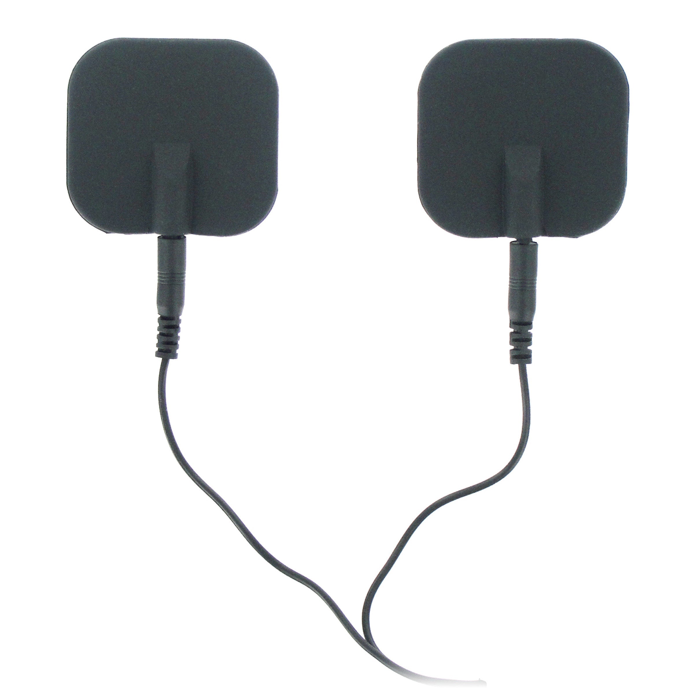 Zeus Deluxe Silicone Electro Pads in black with attached cables