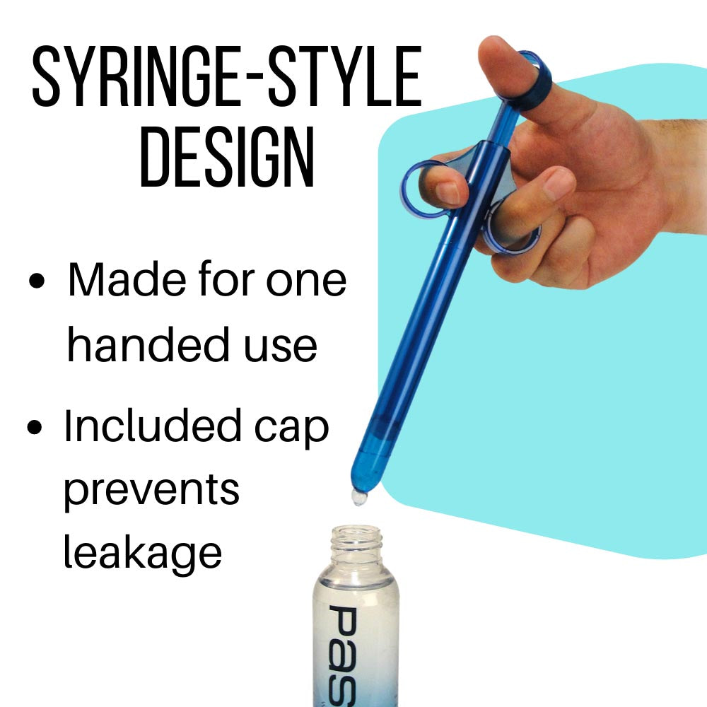 Hand holding the Cleanstream XL Lubricant Launcher syringe-style applicator