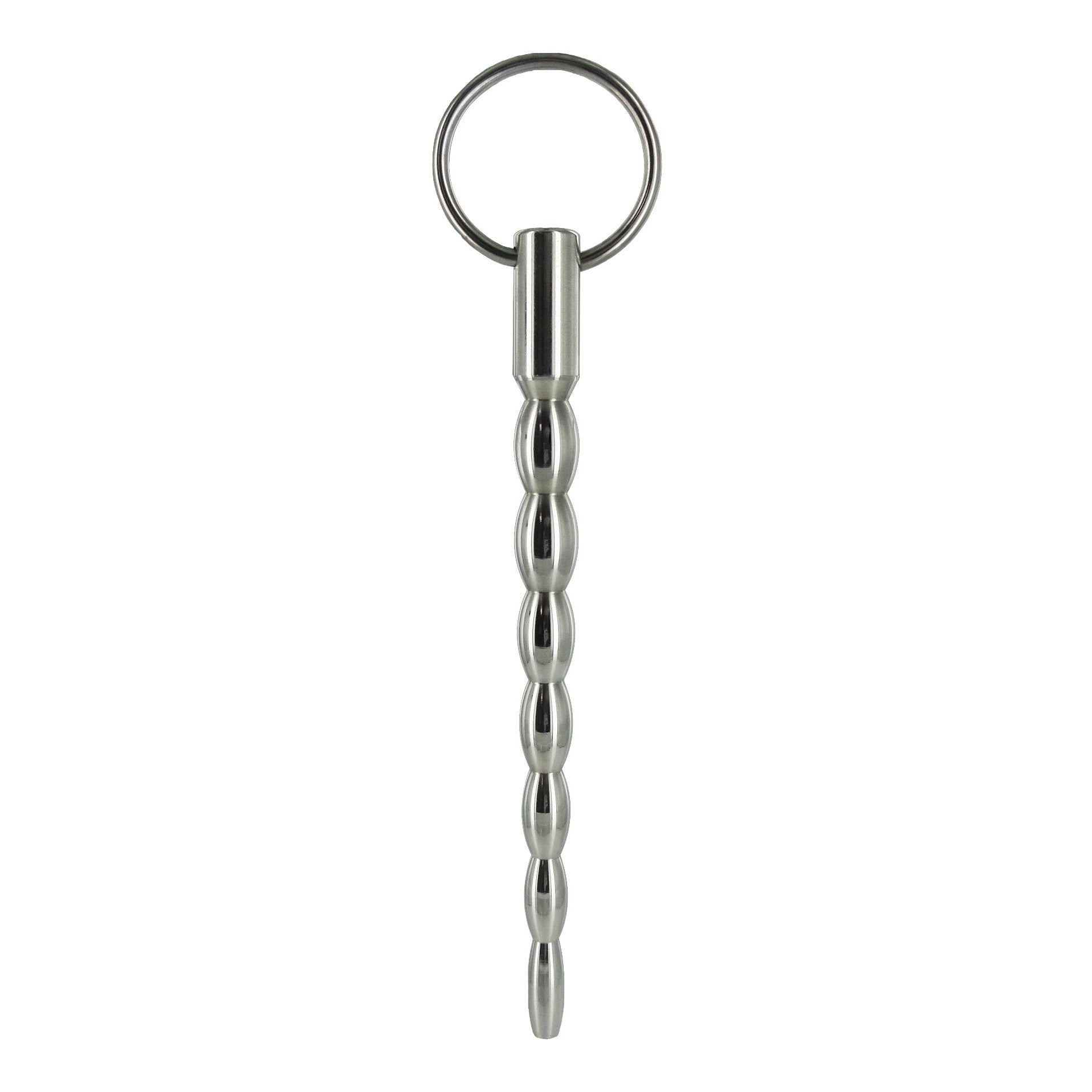 Mortal Coil Sound device featuring a prominent metal spike for keychain functionality