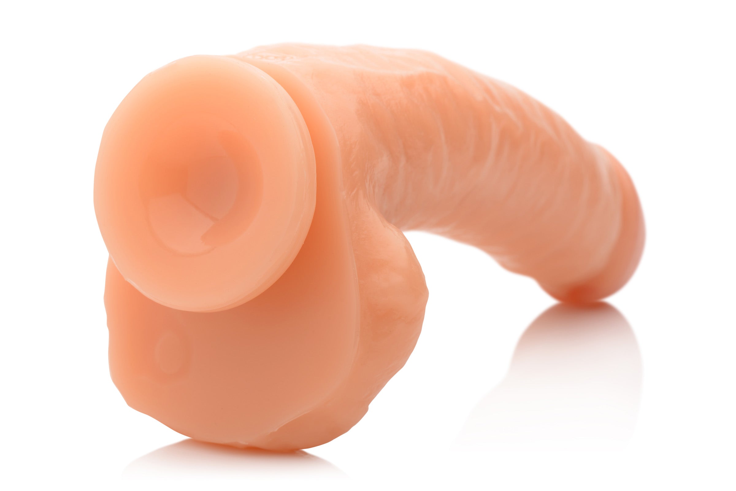 The Sexflesh Stuff-me Stefan 10 Inch Dildo in a flesh tone with textured details