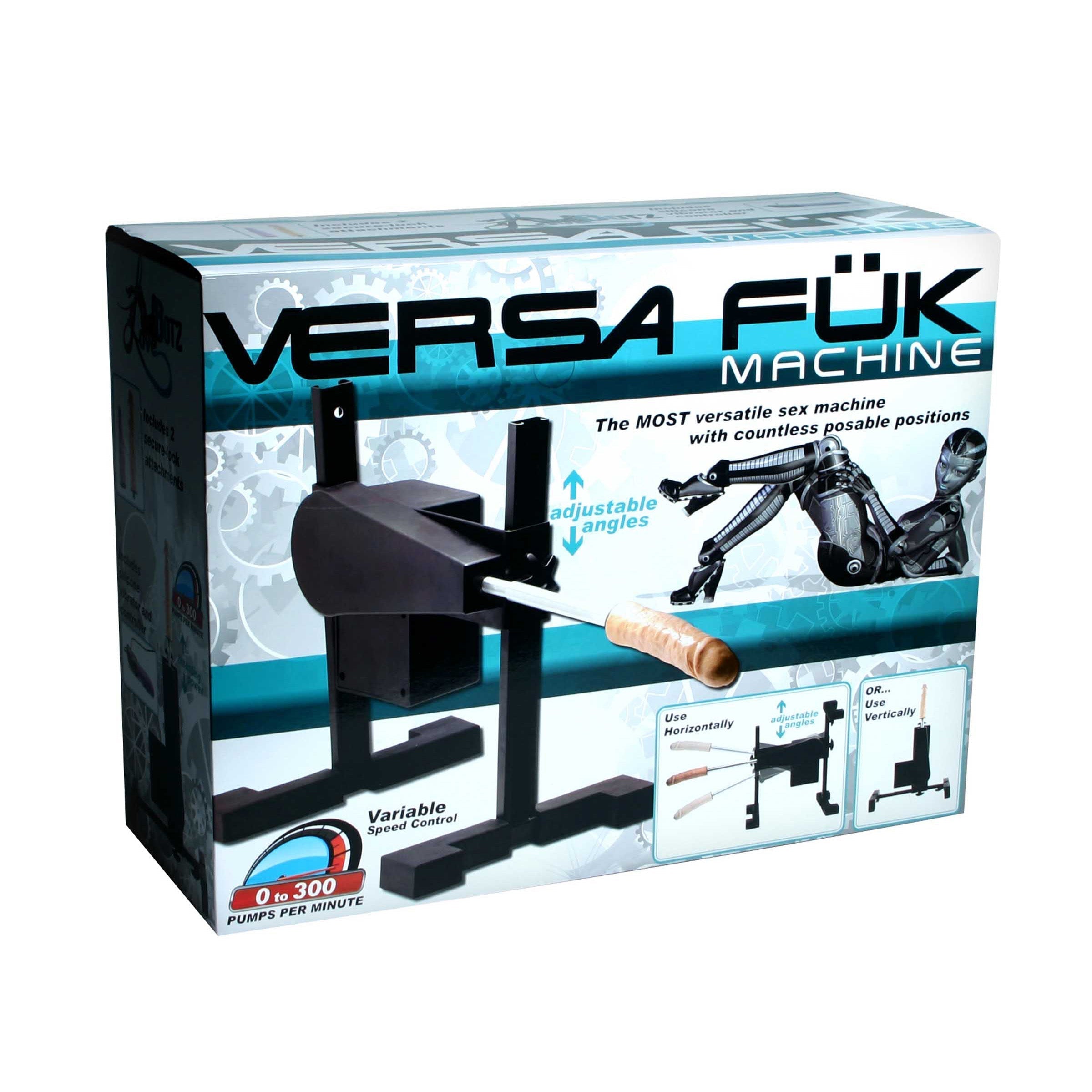 Full view of the Versa Fuk Machine set up and ready for use