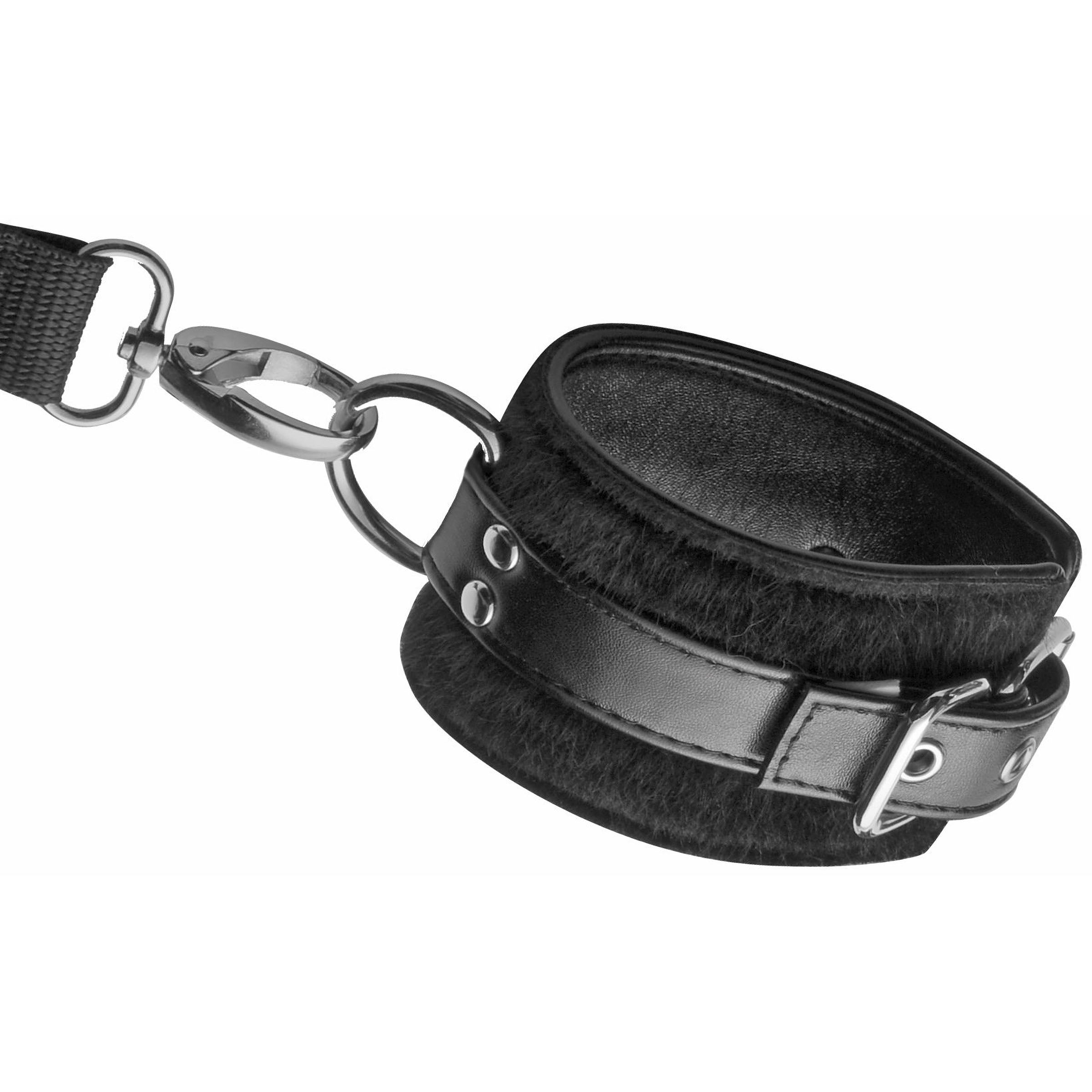 Leather ankle cuff with metal clasp from the Frisky Restraint Set