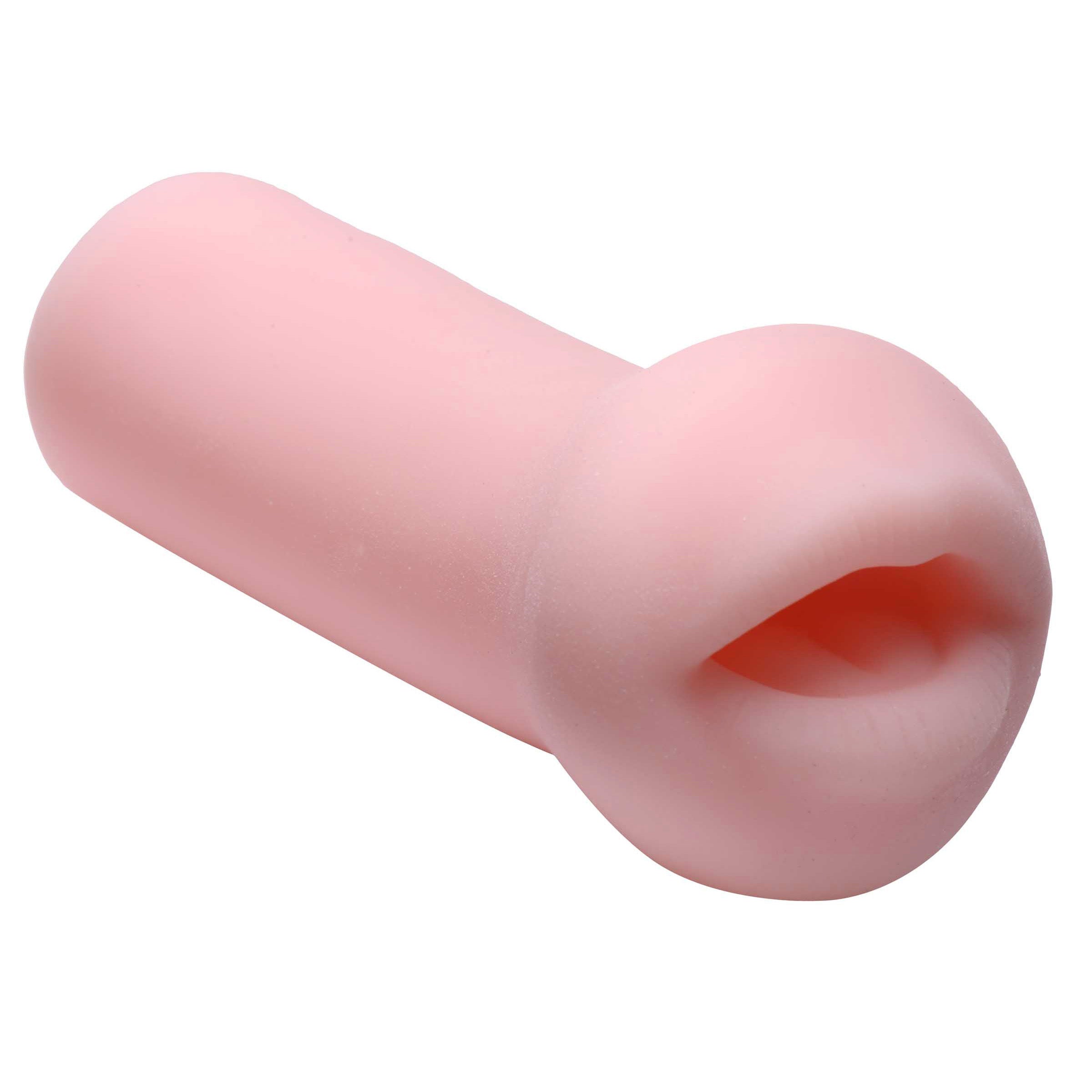 Maries Tight Mouth Stroker adult toy on a white backdrop