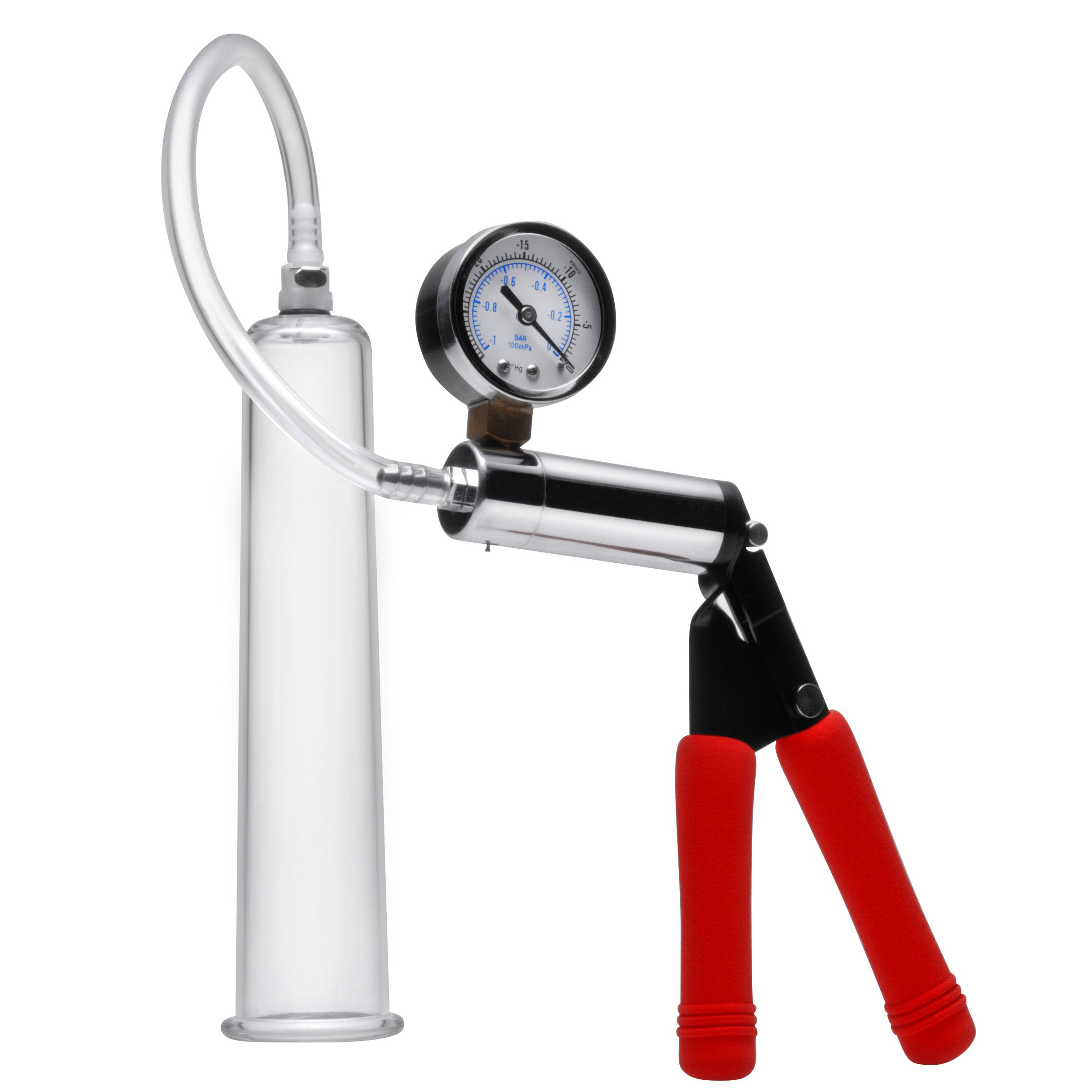 Deluxe Hand Pump Kit featuring a pressure gauge and red hose attachment