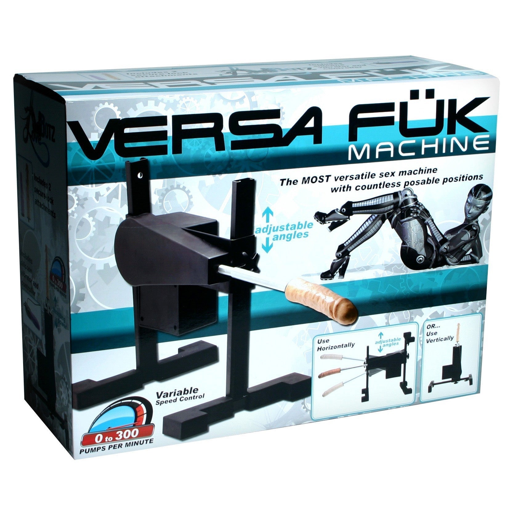 Side view of the Versa Fuk Machine setup