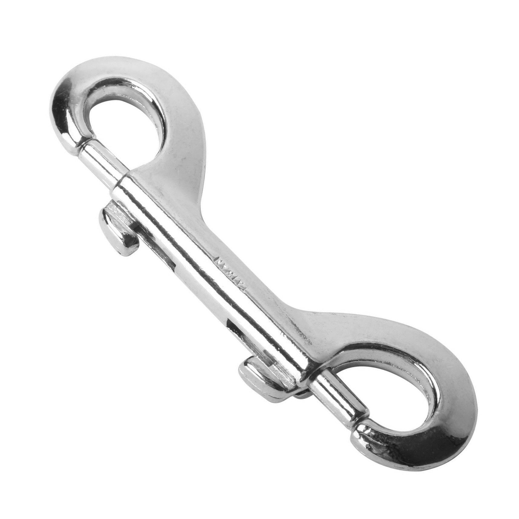 Close-up view of a metal fastening hook from the Cuff to Clamps Bondage Kit