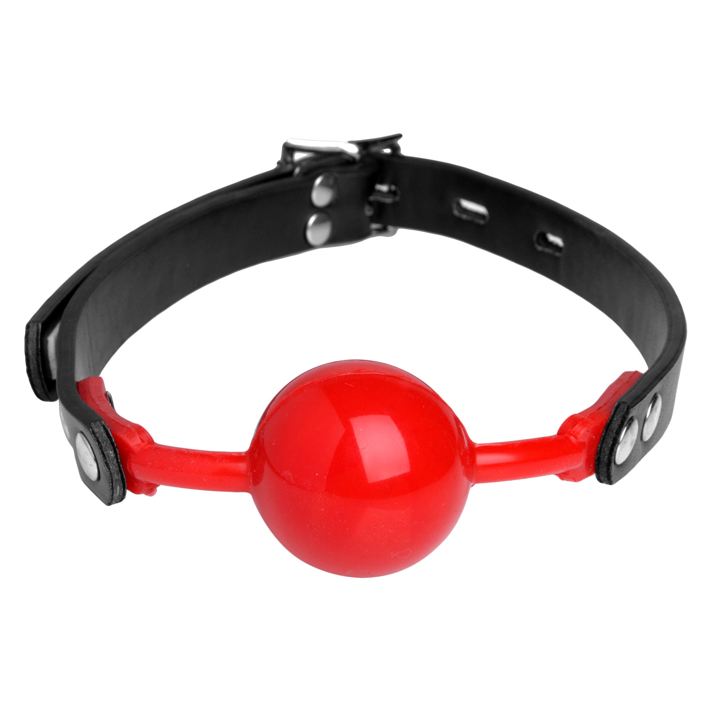 The Hush Gag silicone ball gag with adjustable black leather strap