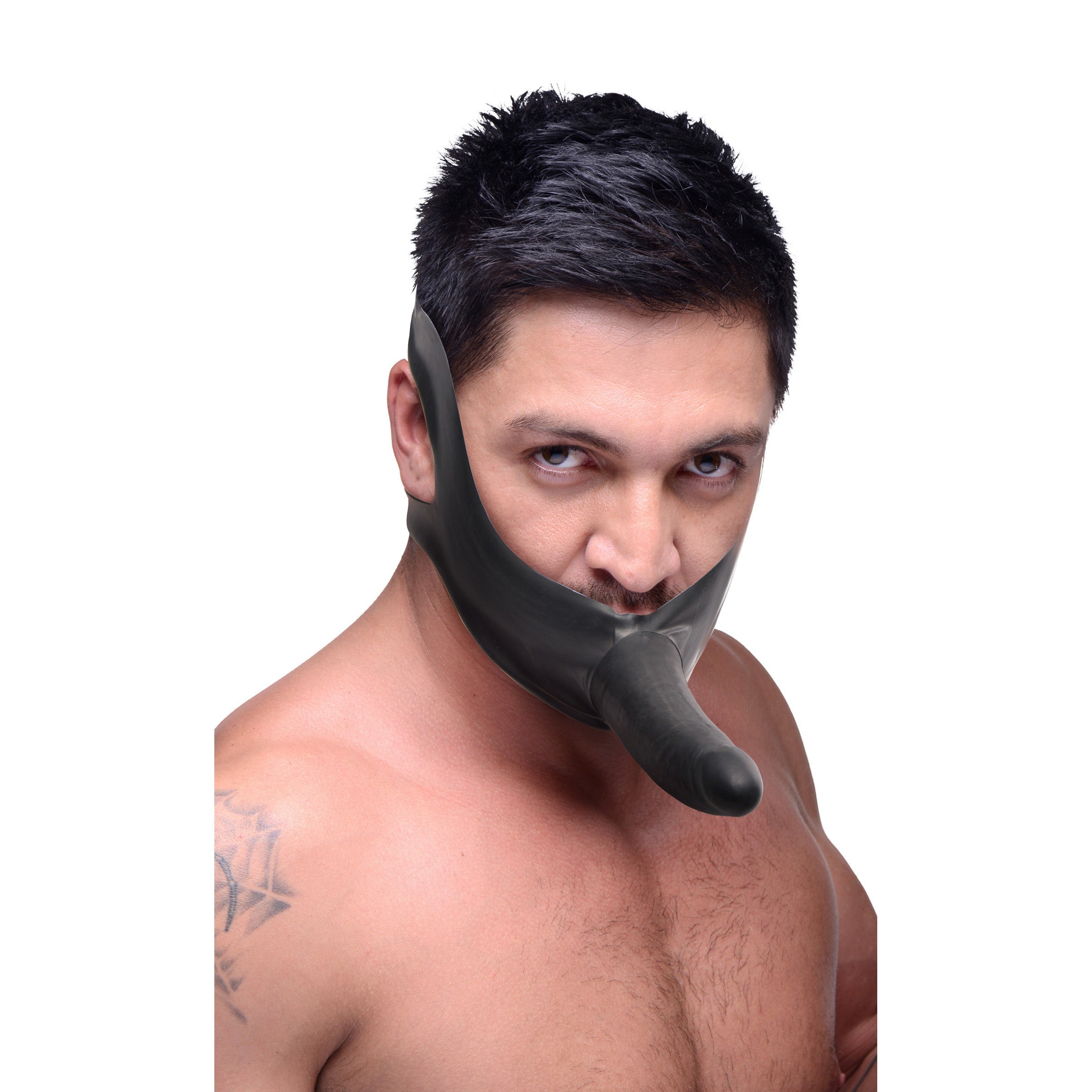 Person wearing the Face Fuk Strap On Mouth Gag