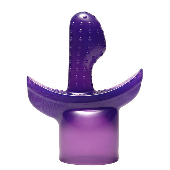 Purple G Tip Wand Massager Attachment with textured surface