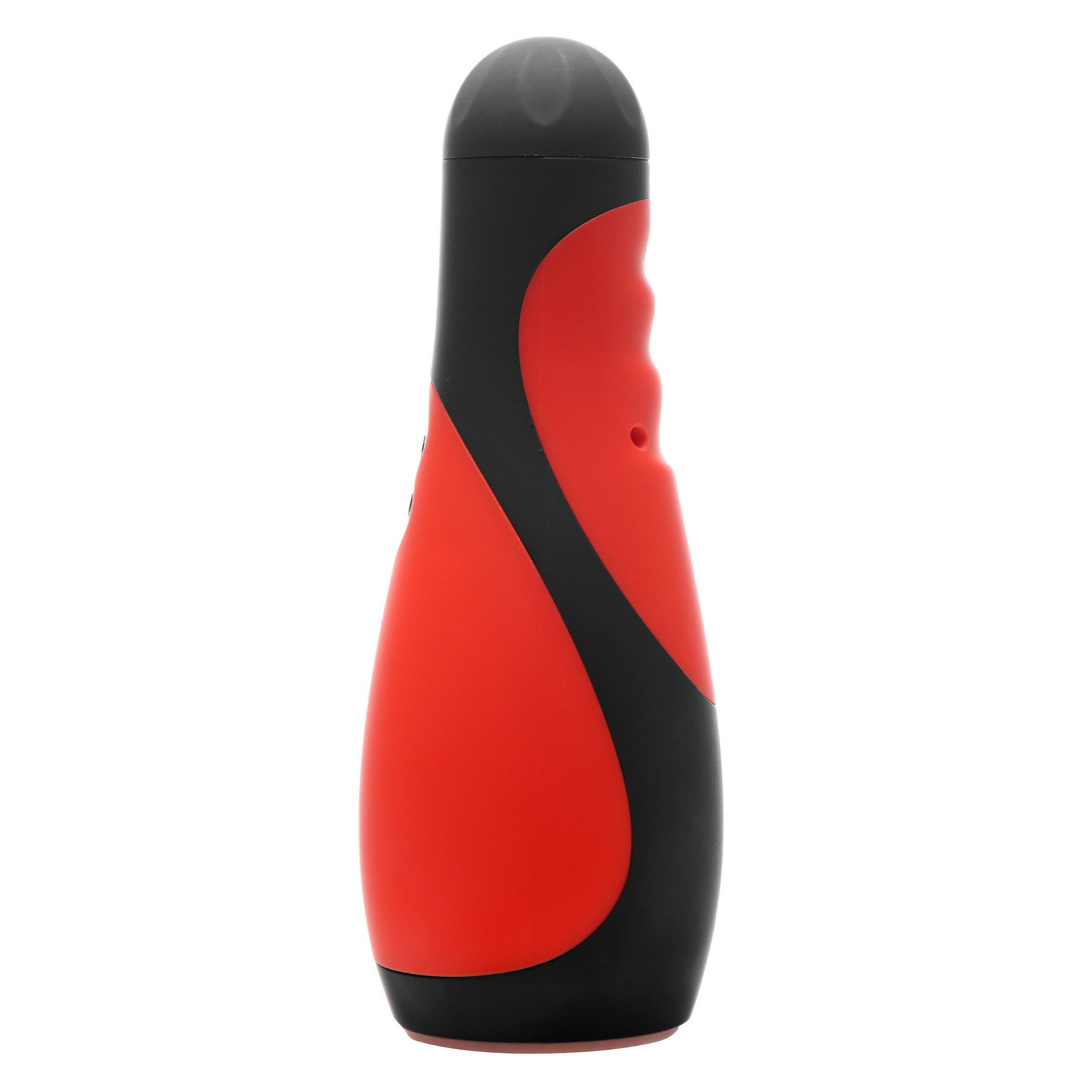 The Vibra Head Bionic Auto Stroker with its distinctive red and black design