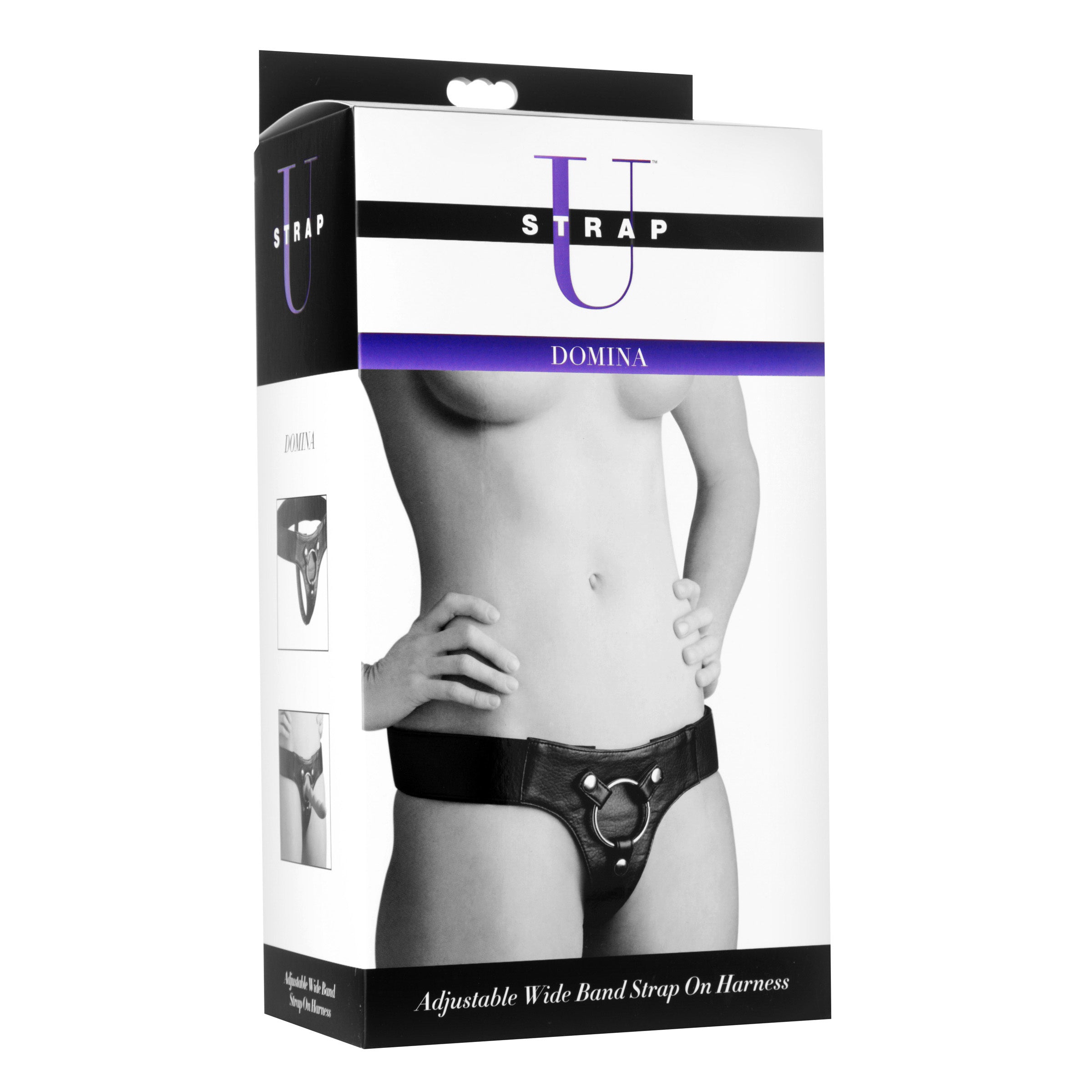 Domina Wide Band Strap On Harness in its packaging