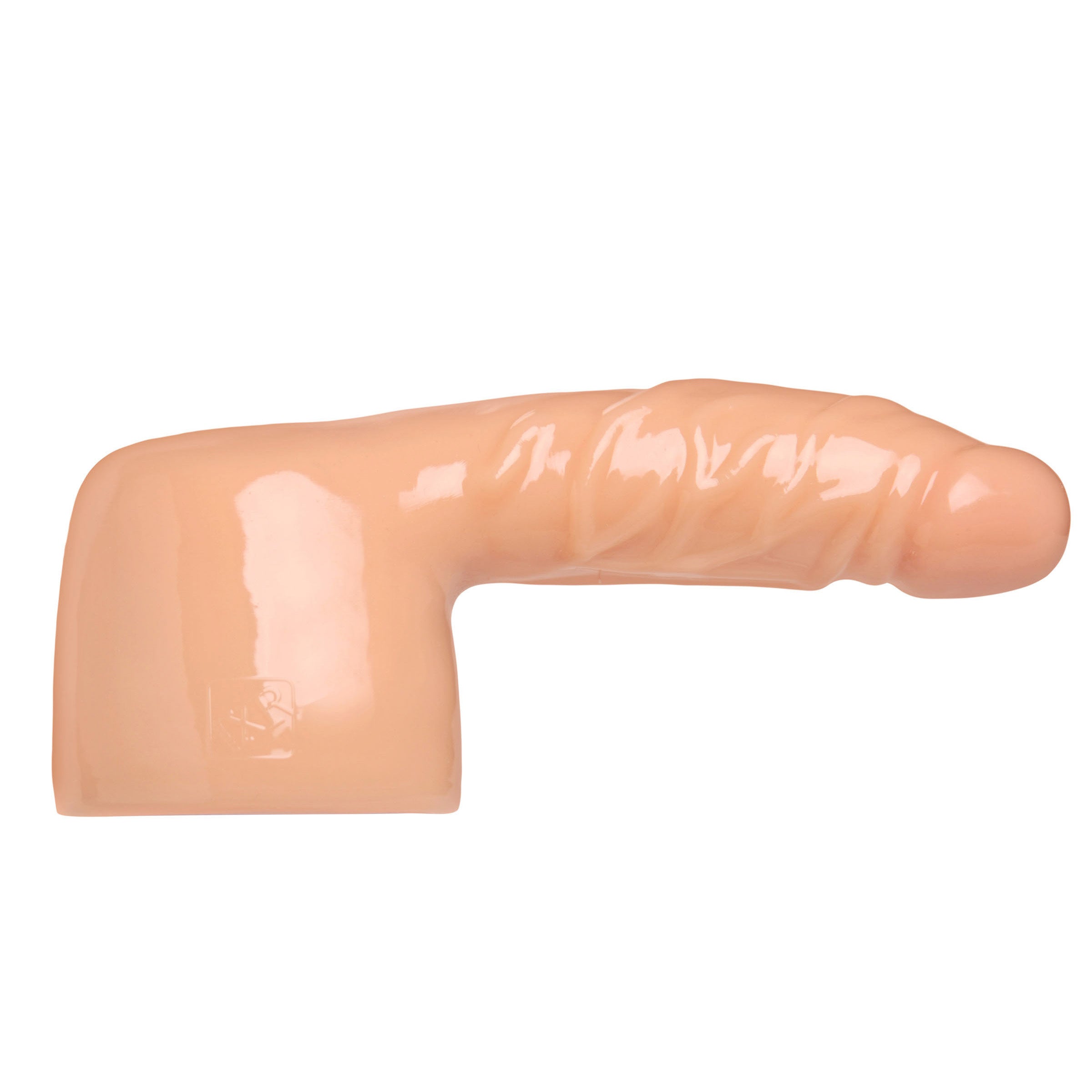 Curved realistic dildo attachment for wand massager