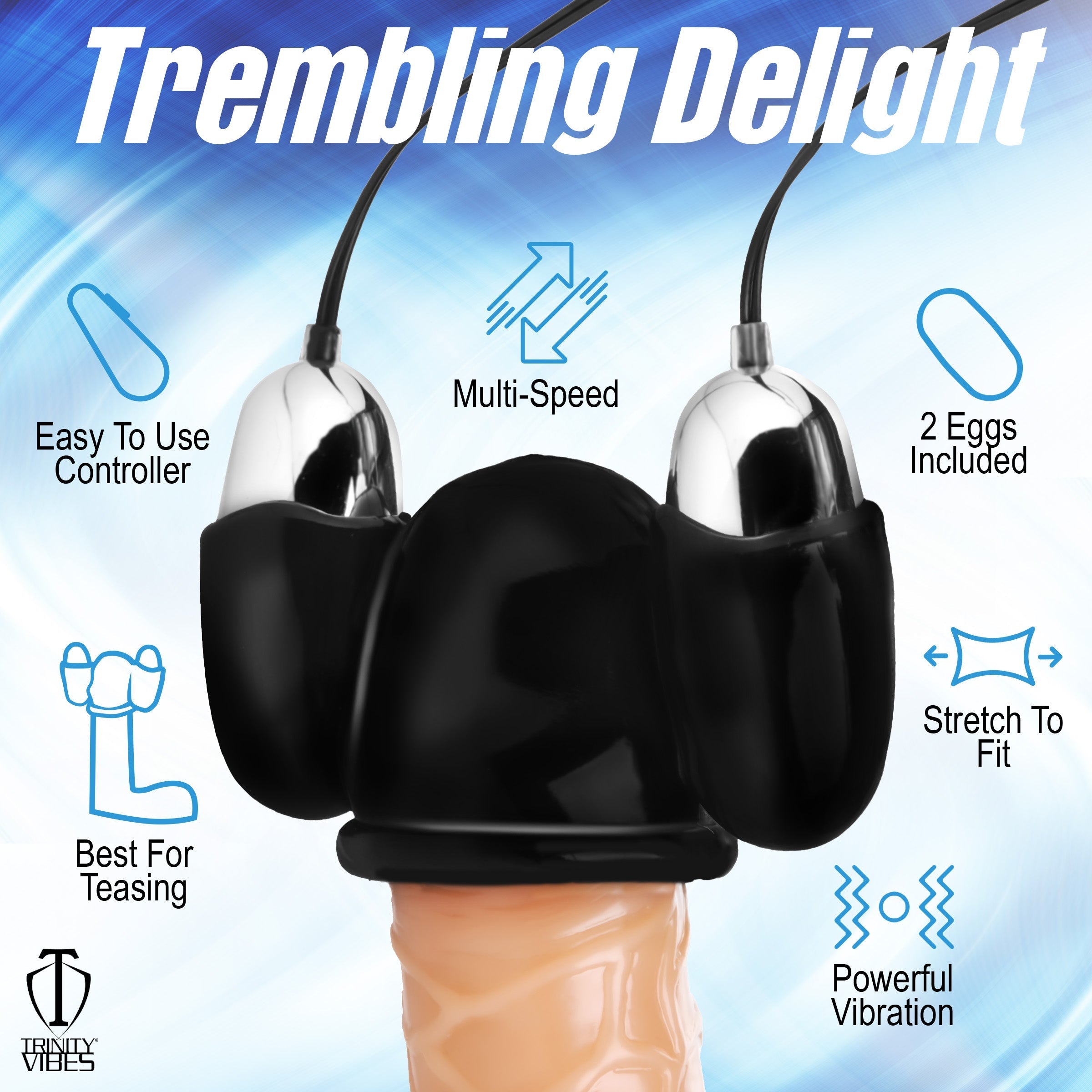 The Multi Speed Vibrating Penis Head Teaser designed for vibrating stimulation