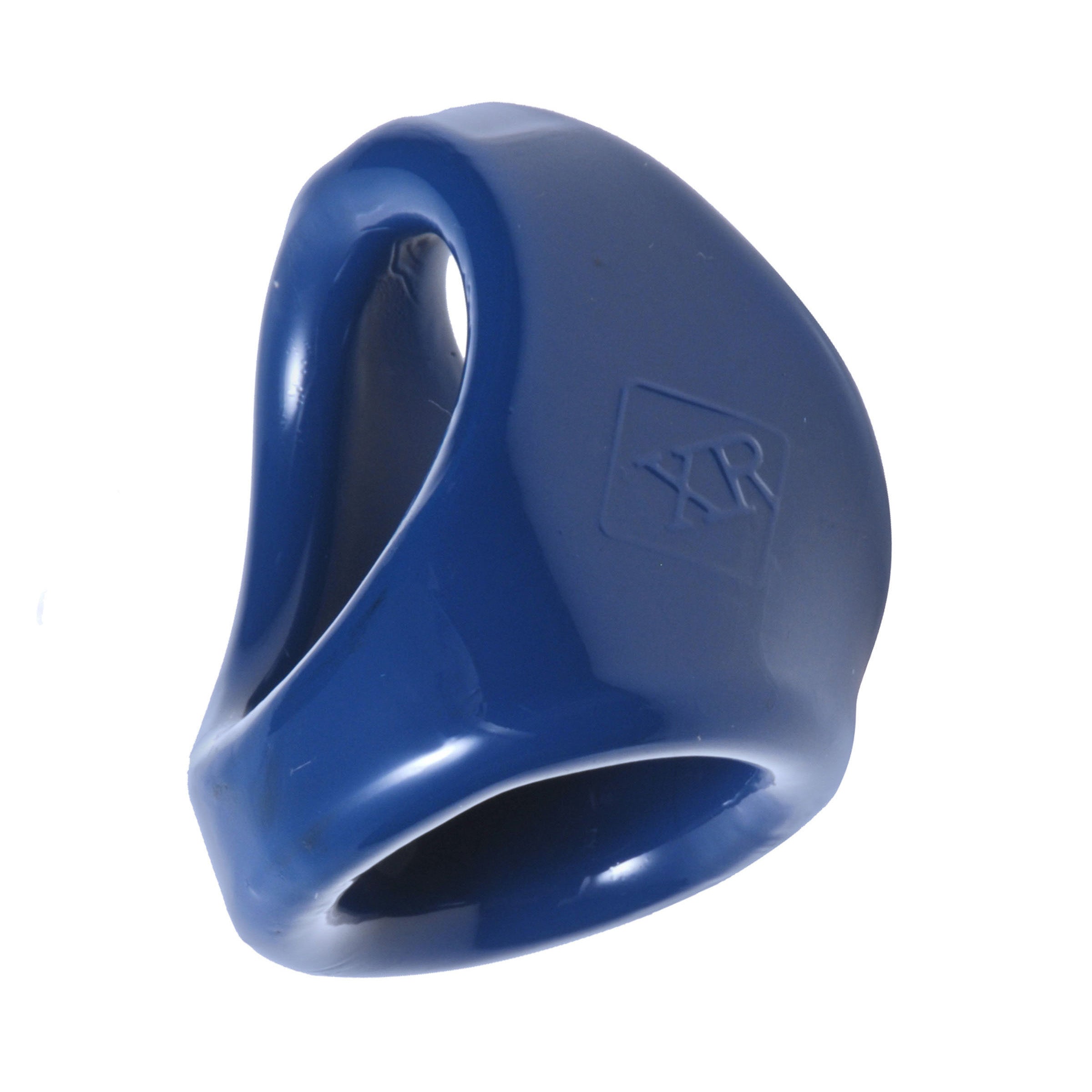 Dual Cock and Ball Ring Erection Enhancer in blue with XR brand logo