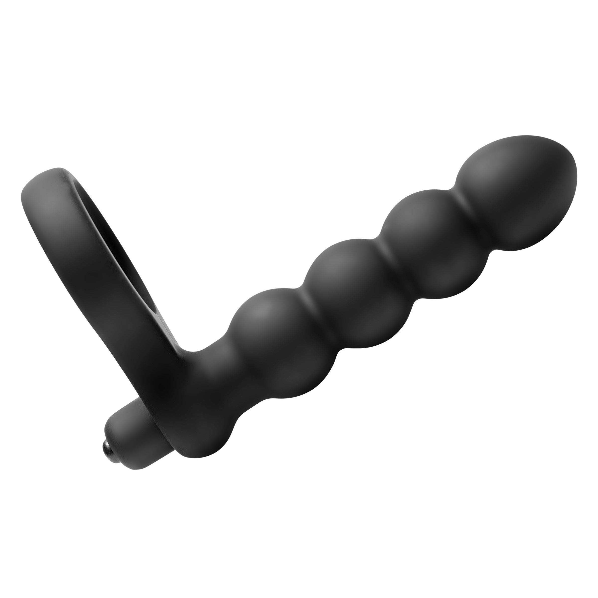 Dual stimulation cock ring with attached penetration vibrator