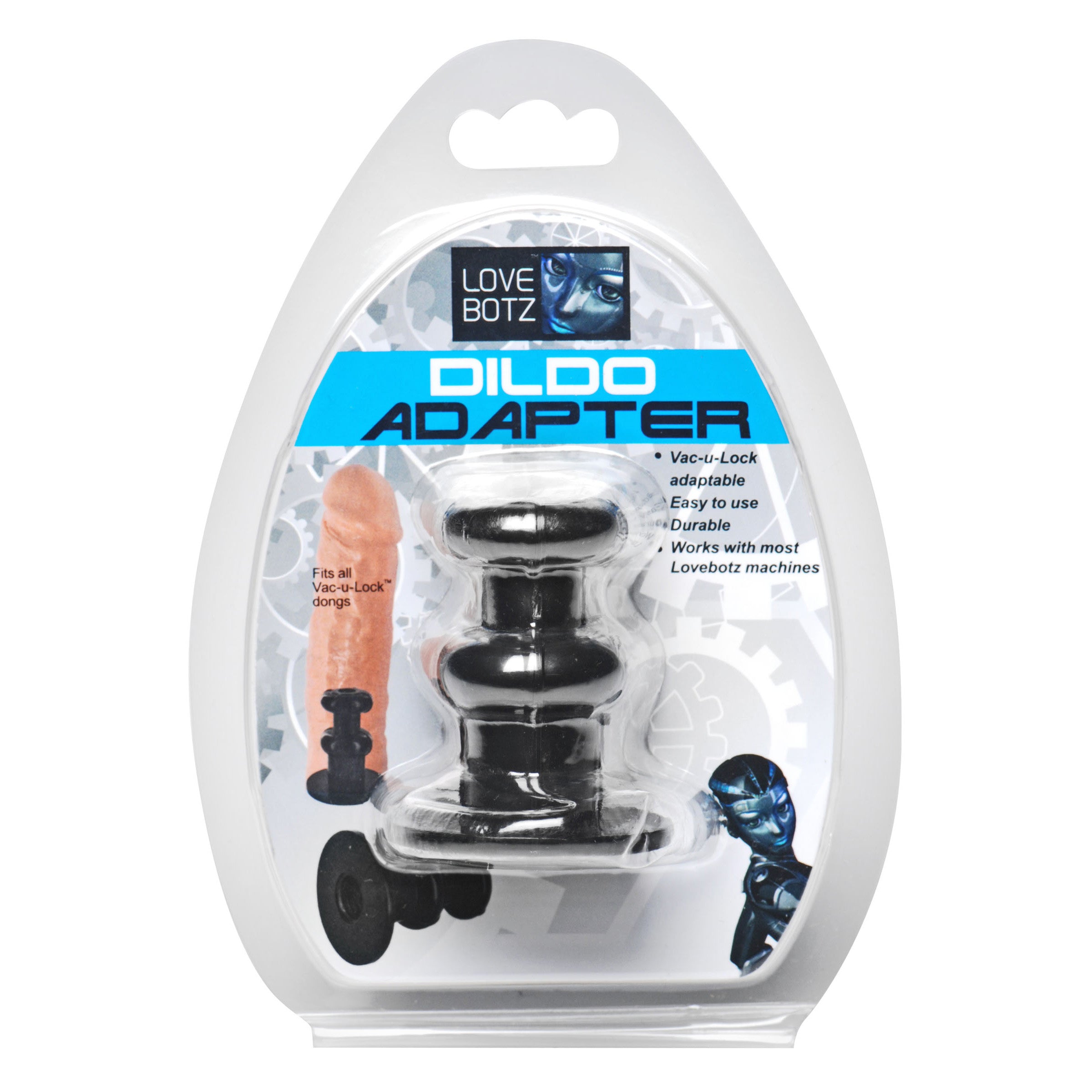 Dildo adapter attachment for sex machine in its original packaging