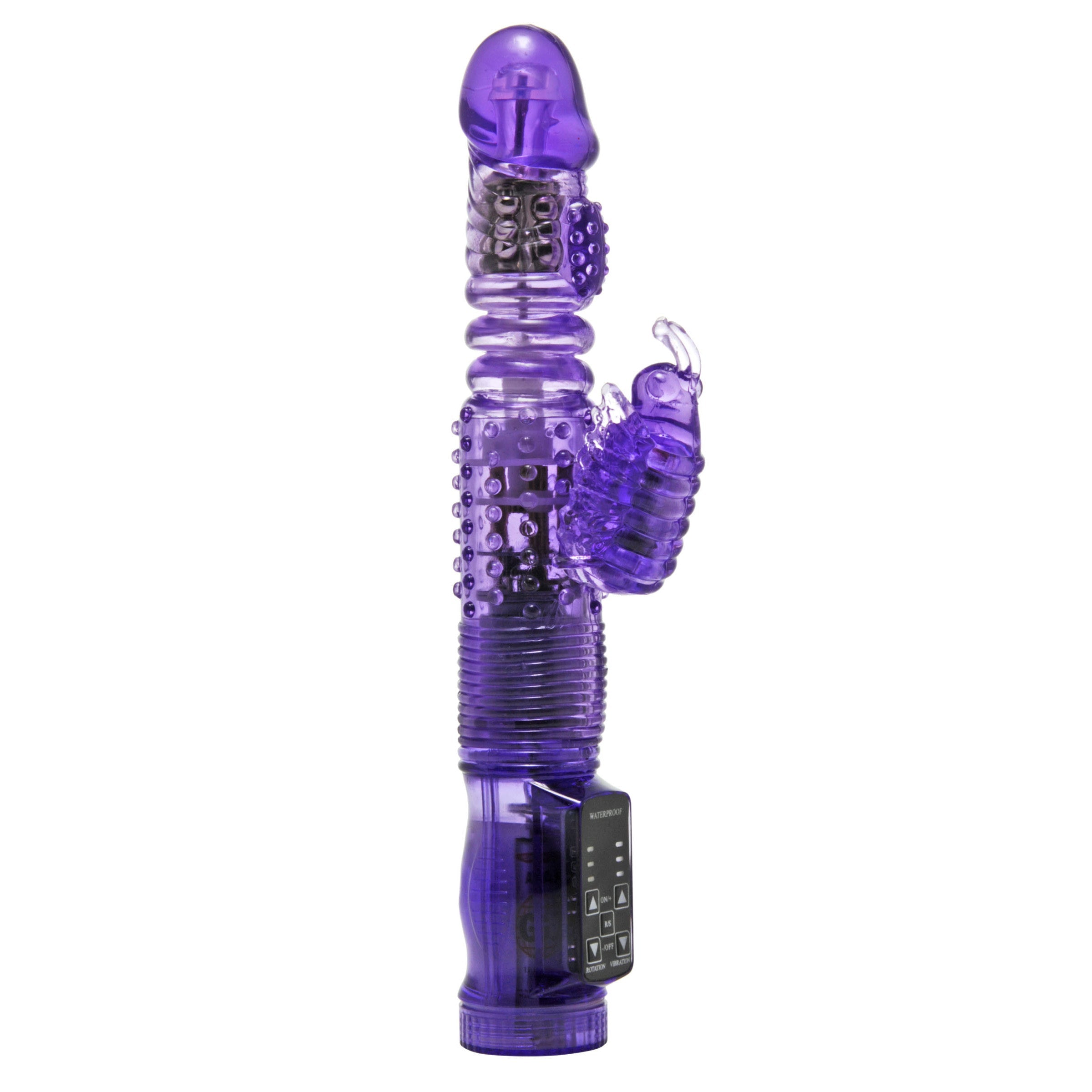 Purple thrusting rabbit vibrator with remote control