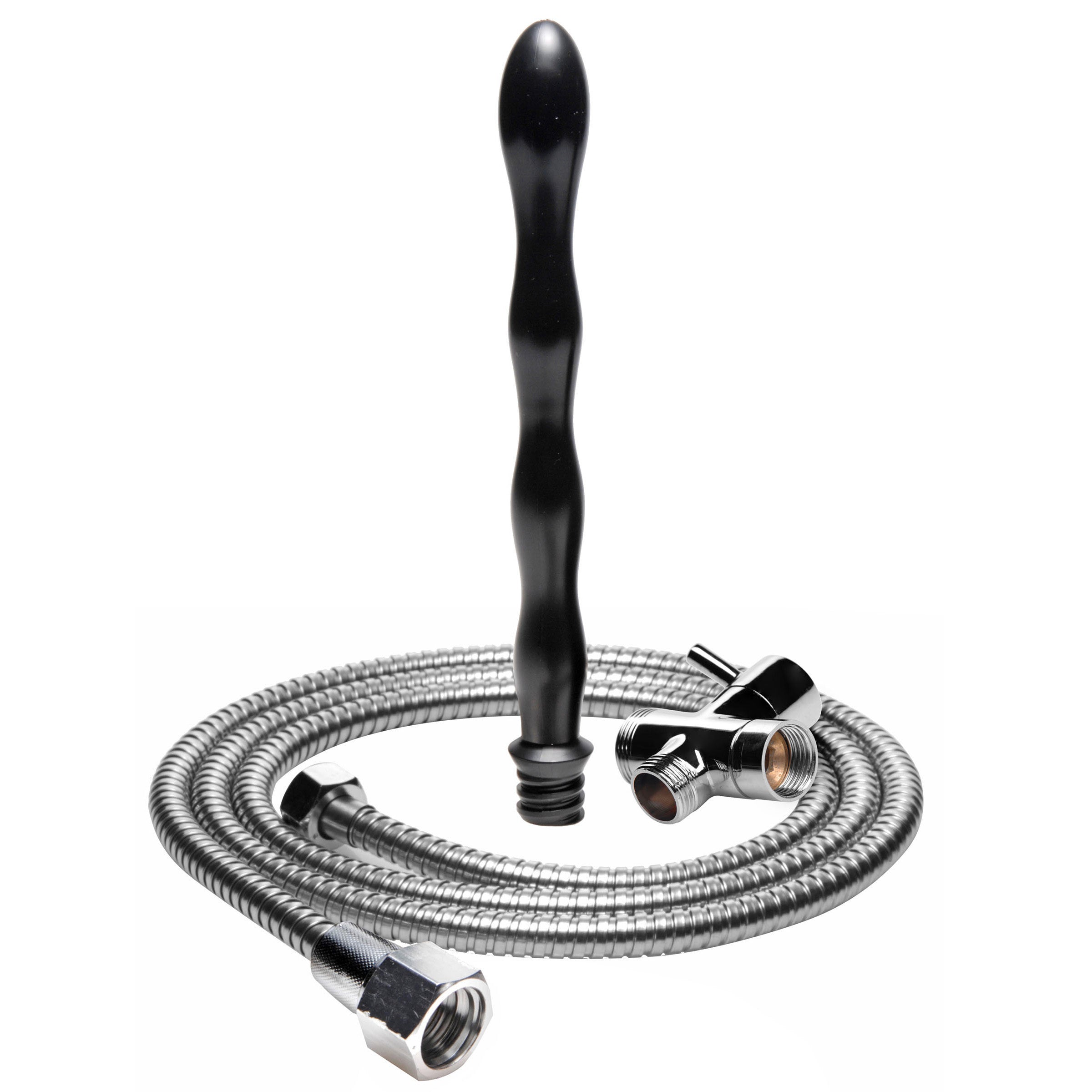 Flexible black hose accessory from the Cleanstream cleansing kit