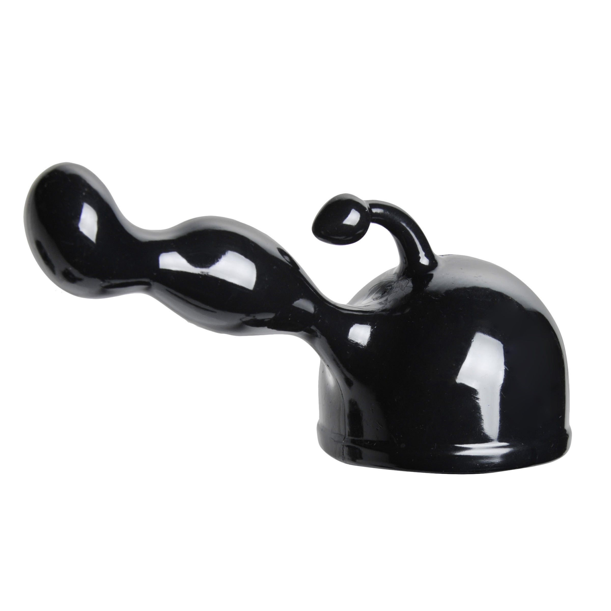 Black vibrating prostate massager with ergonomic design