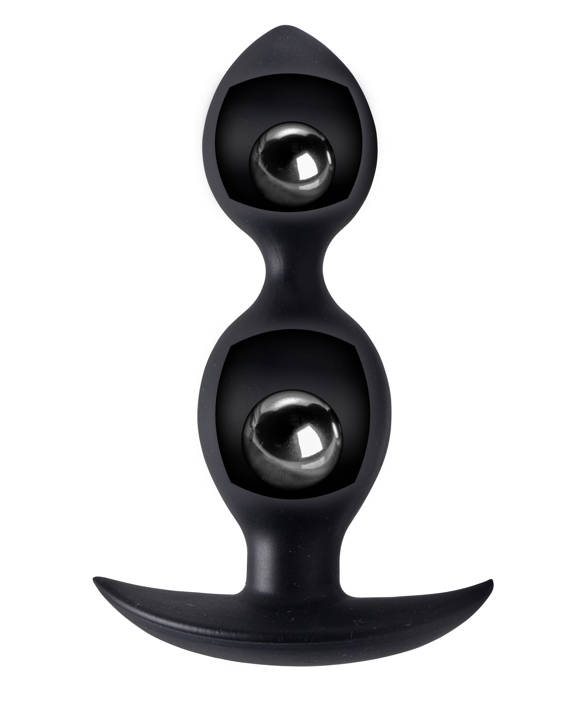 Orbs Steel Weighted Anal Plug with a duotone silicone finish