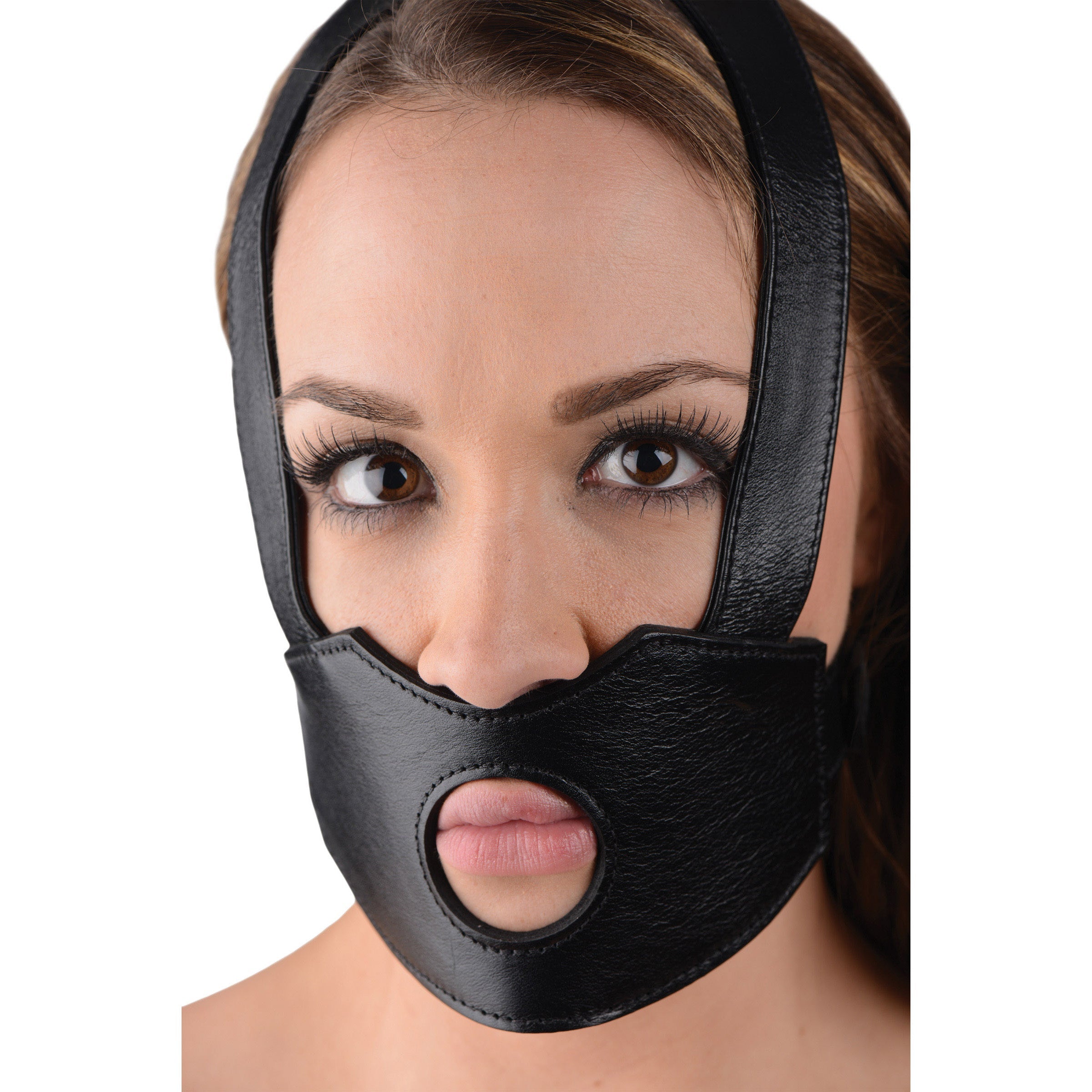 Face Fuk II Dildo Face Harness being worn