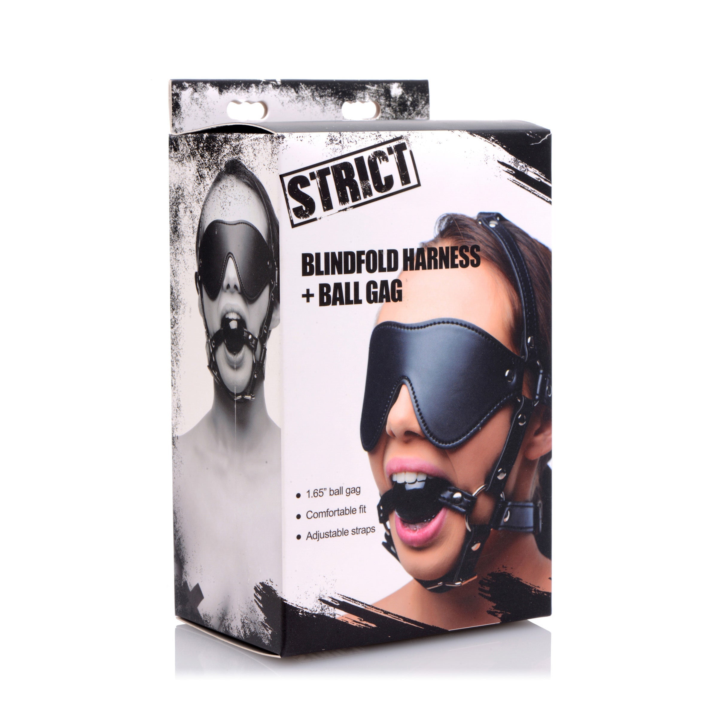 Open packaging of the blindfold and ball gag set