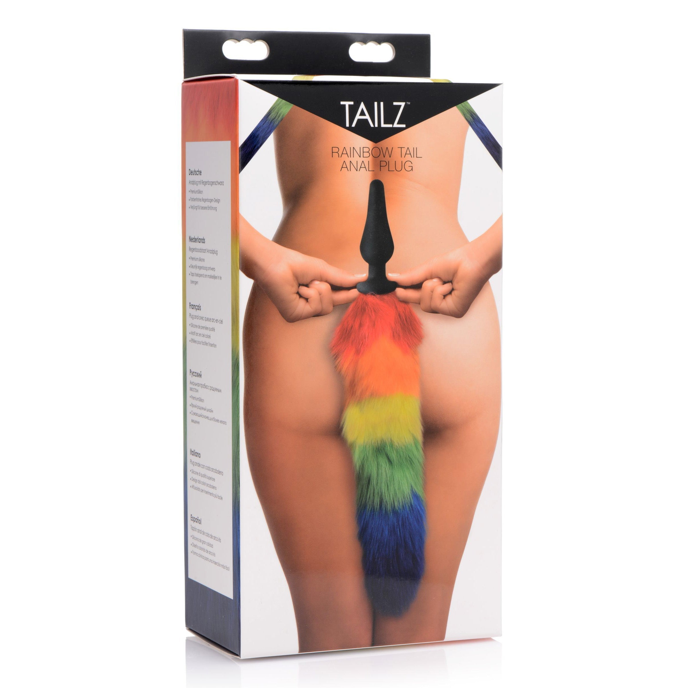 Rainbow Tail Anal Plug in its original packaging