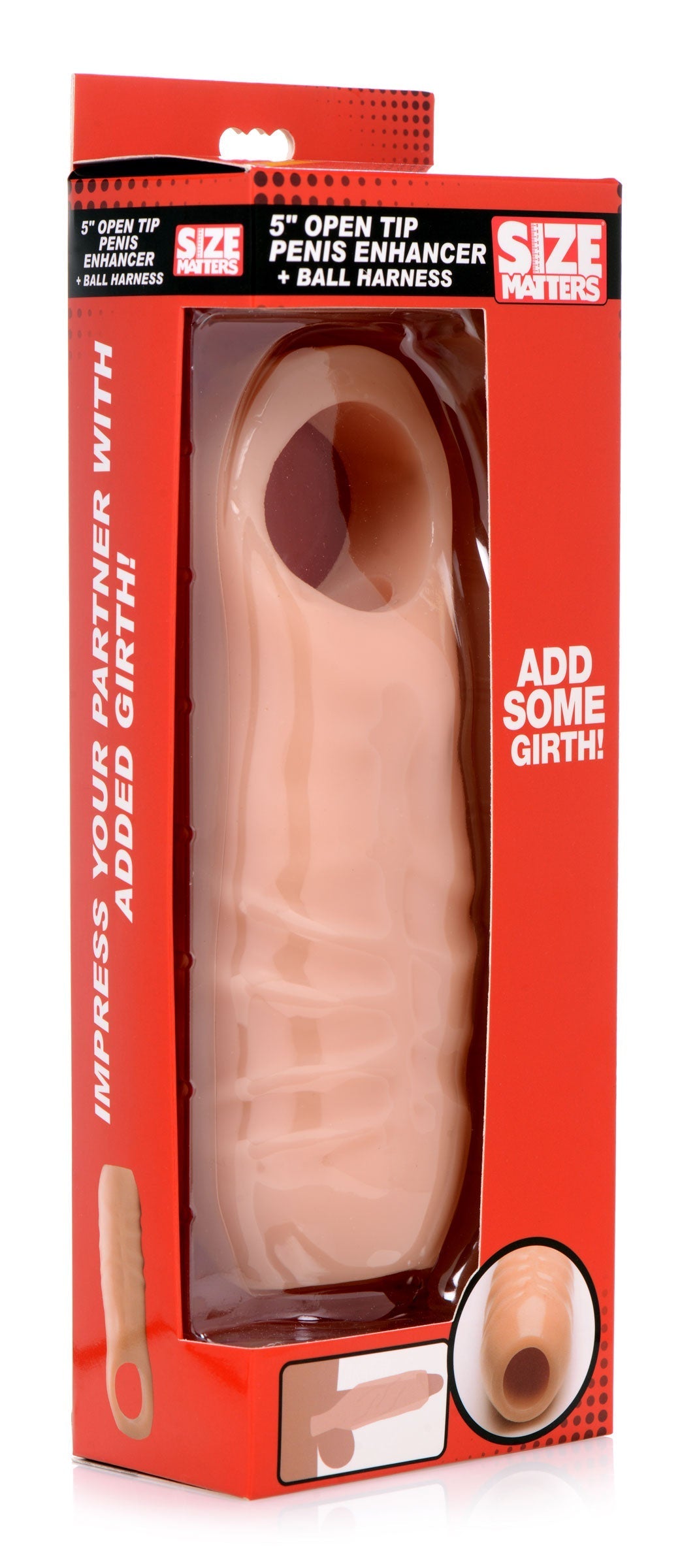 5 Inch Open Tip Penis Extension in its packaging