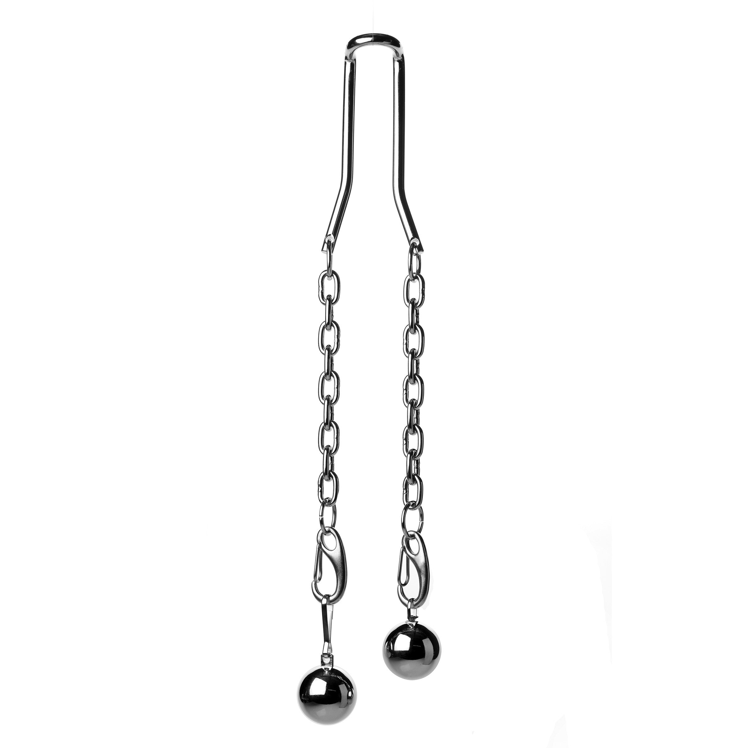 Dual weights suspended from Heavy Hitch Ball Stretcher Hook for added tension