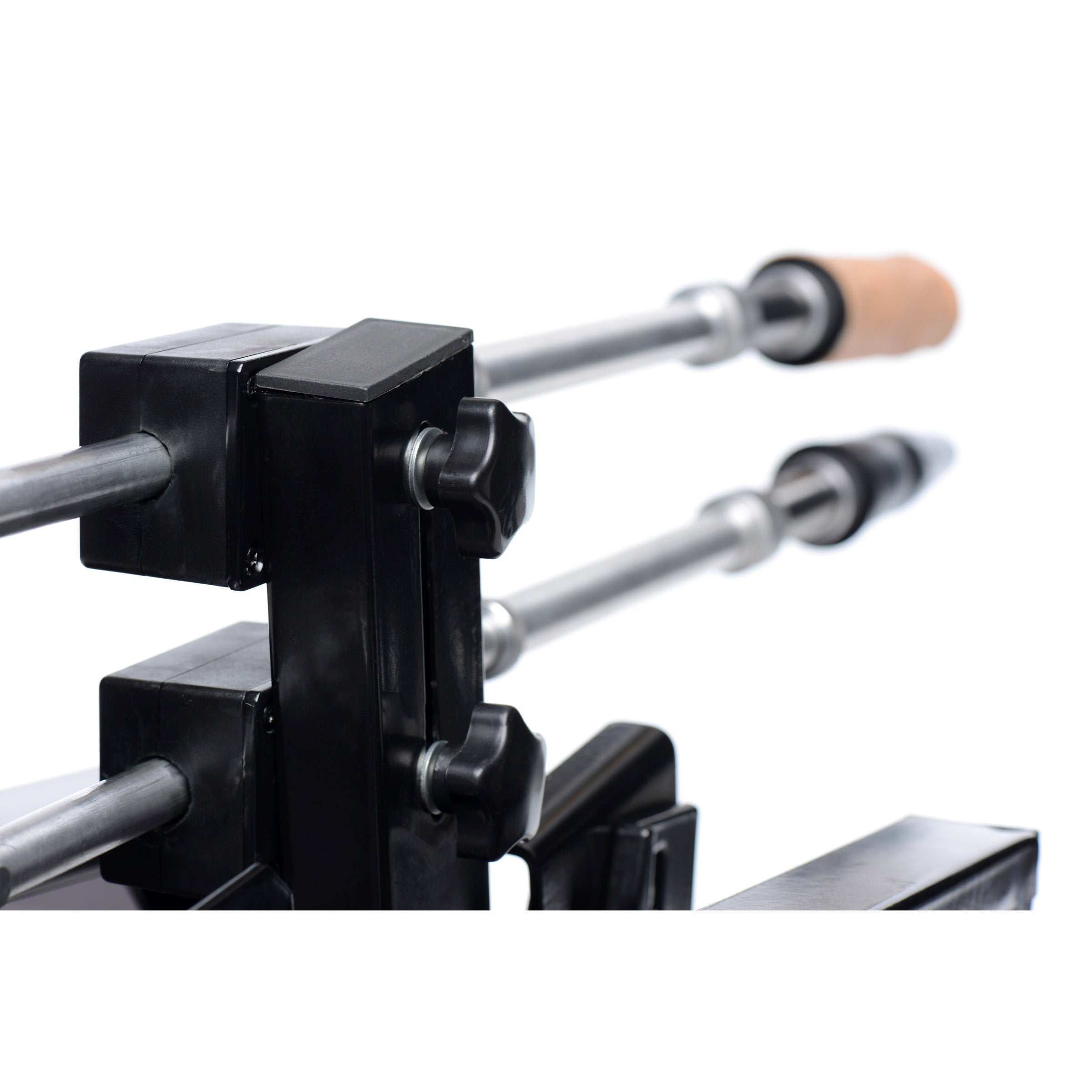 Detailed view of the black metal rod attachment on Athena's Ultimate Sex Machine