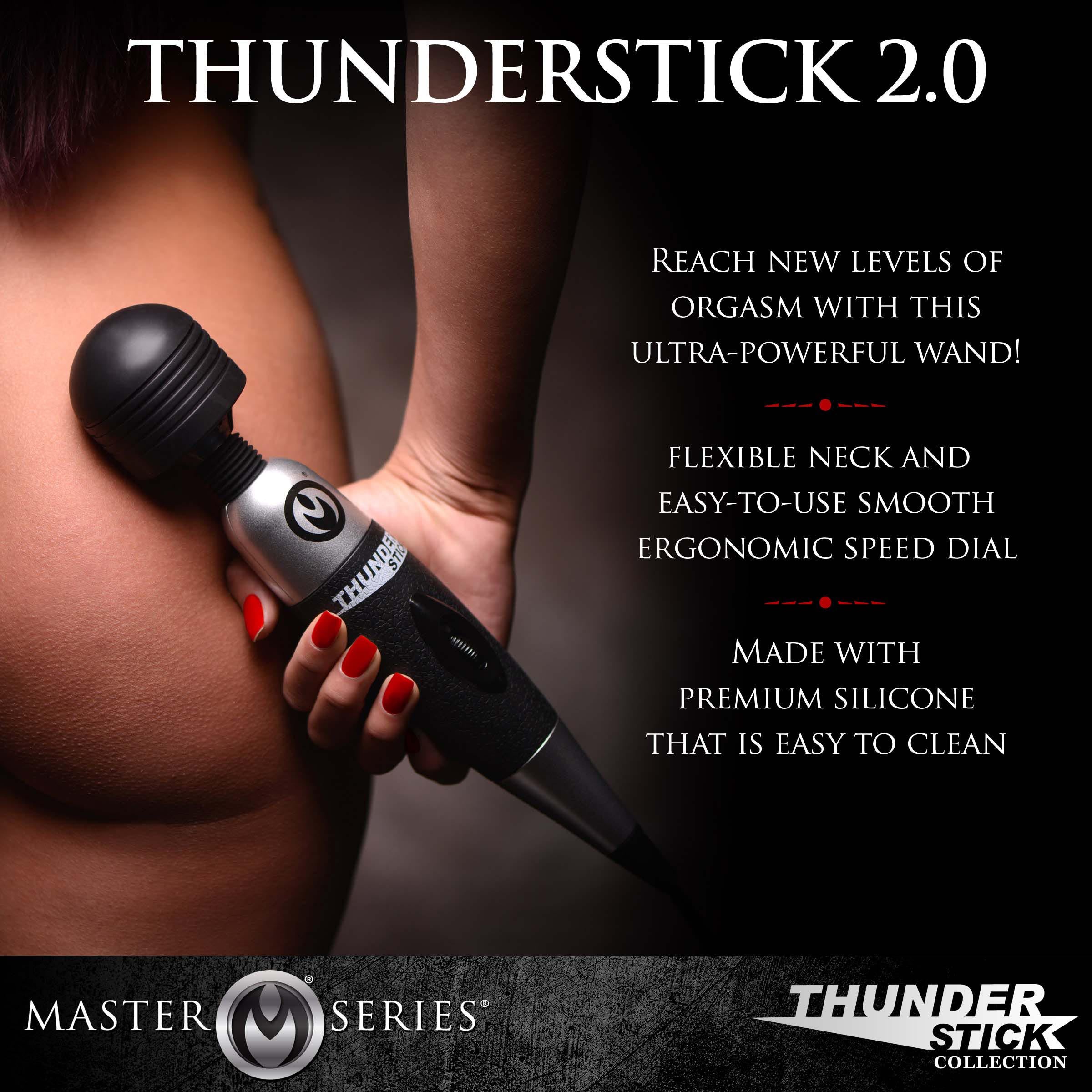 Black Thunderstick 2.0 Super Charged Wand for intense stimulation