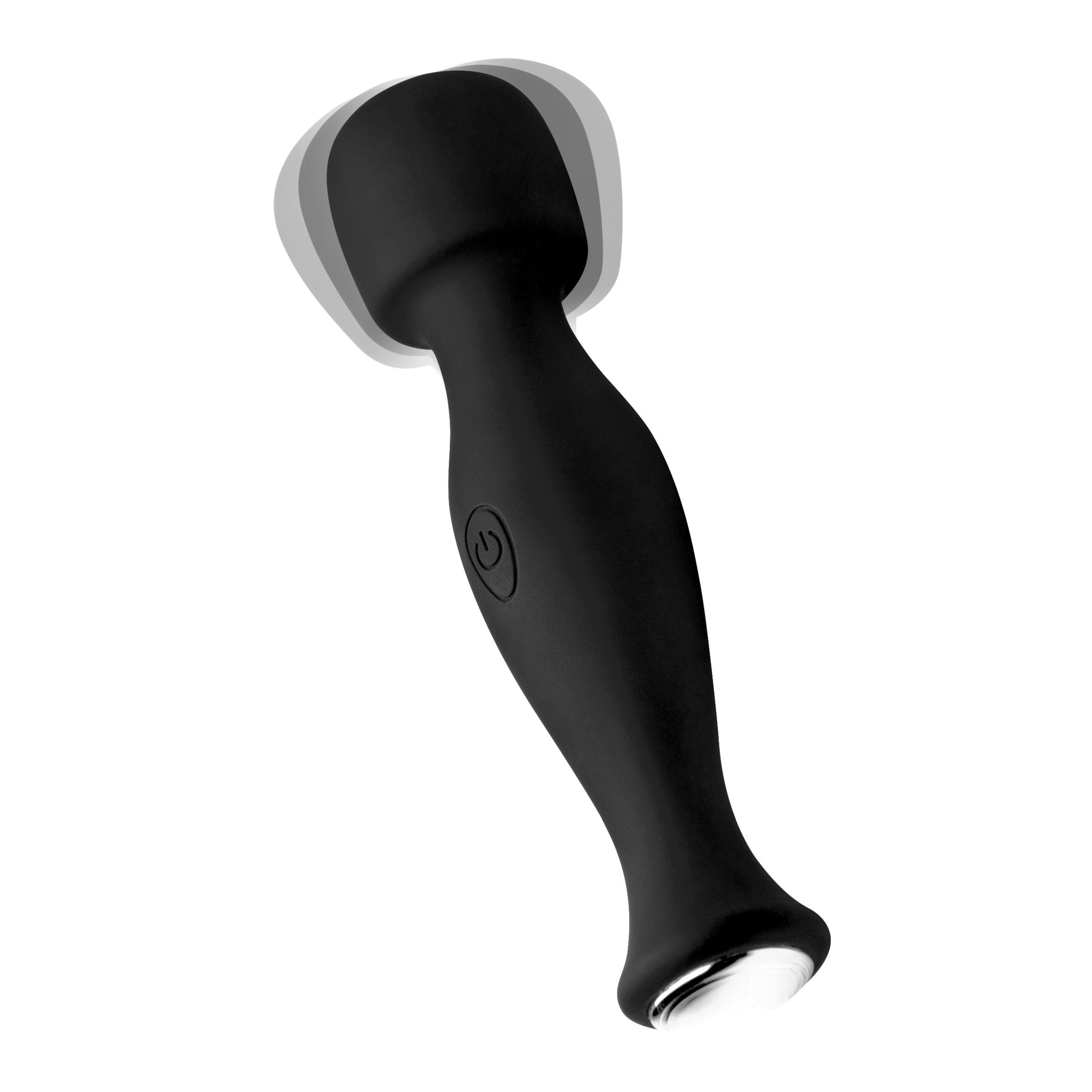 Close-up of the silicone grip of the Mighty Pleaser Powerful 10x Wand Massager