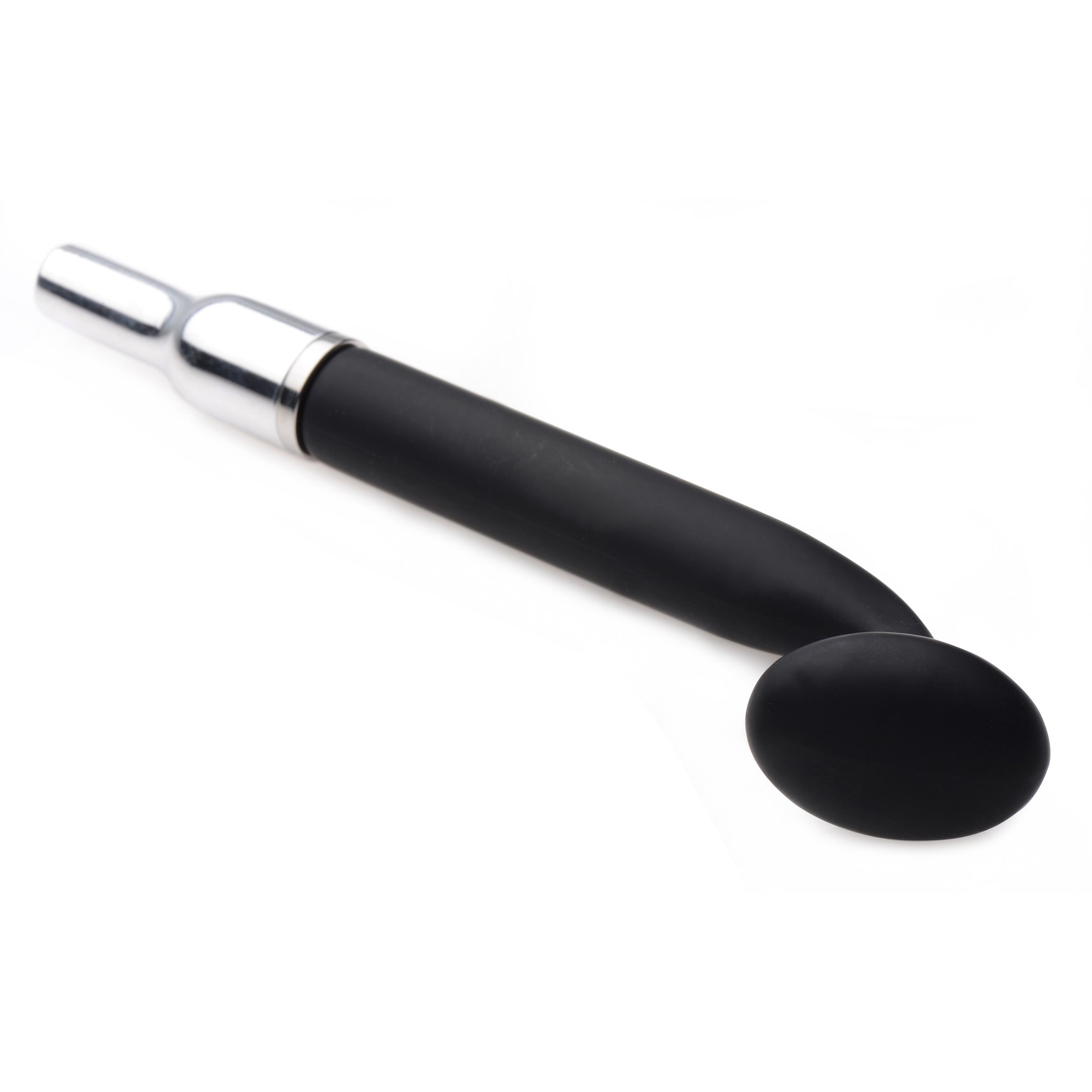 Detailed image of the Extreme Twilight Round Silicone Estim Attachment and its ergonomic handle