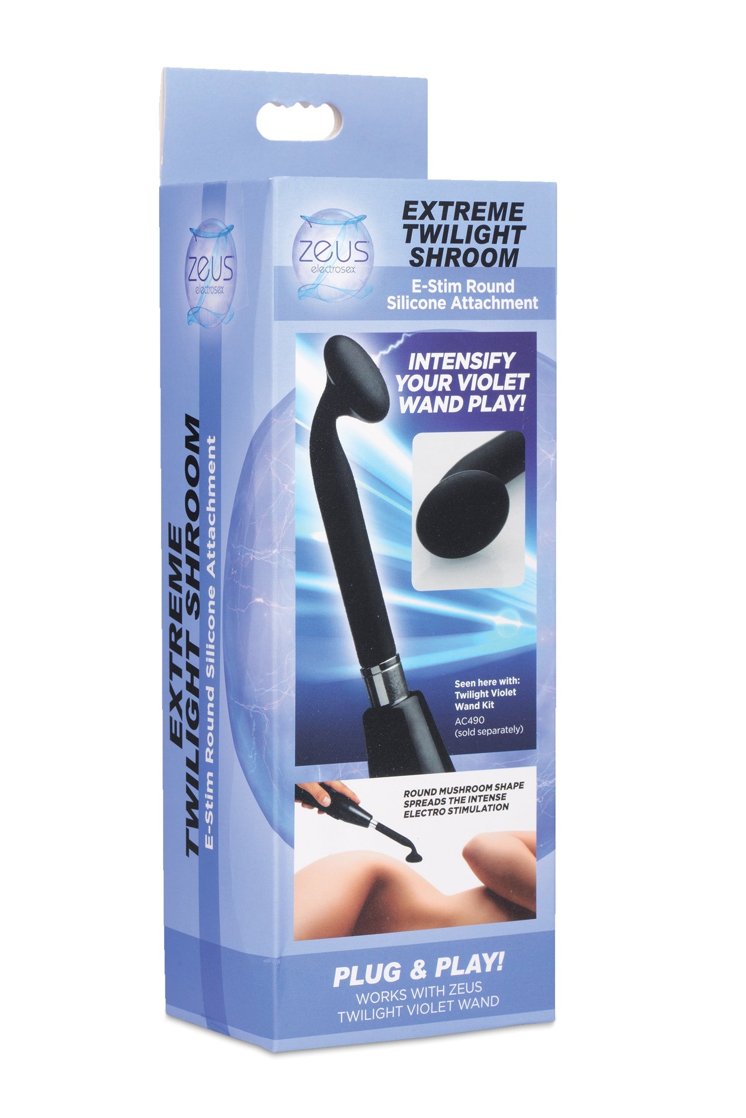 The Extreme Twilight Round Silicone Estim Attachment designed for electrostimulation