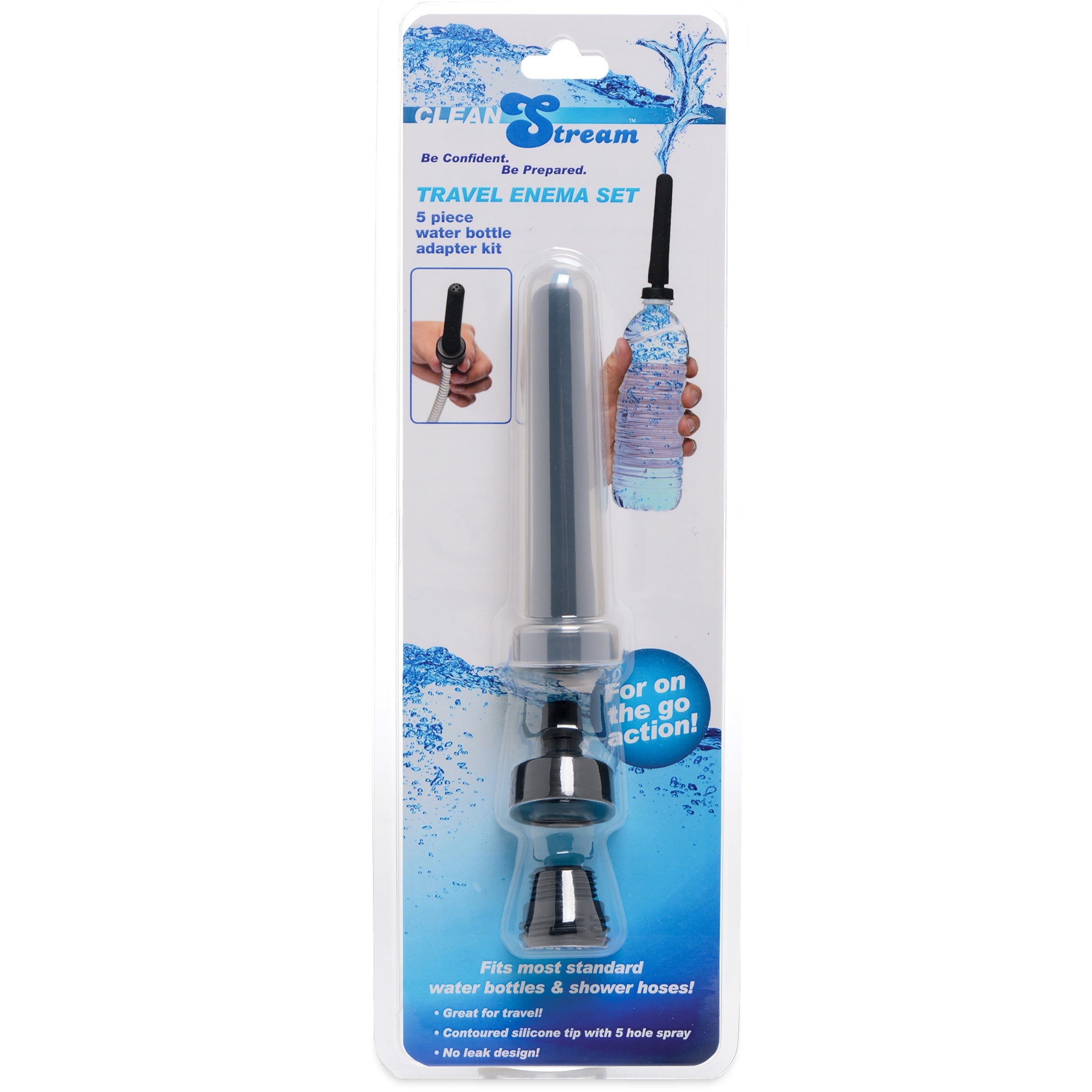 Enema bottle brush with ergonomic plastic handle for cleaning