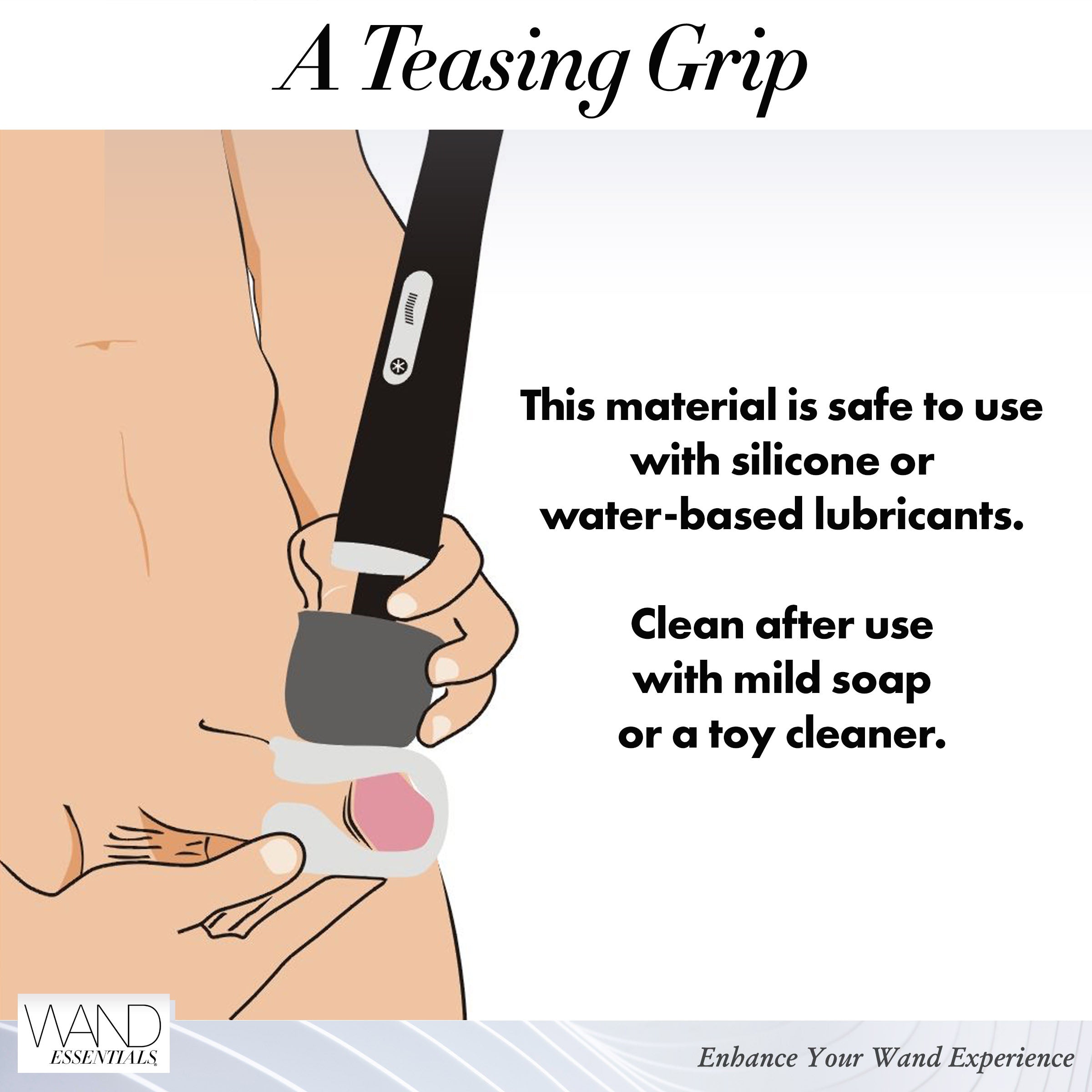 Illustration showing the proper use of lubricant with the Vibra-stroke Masturbator