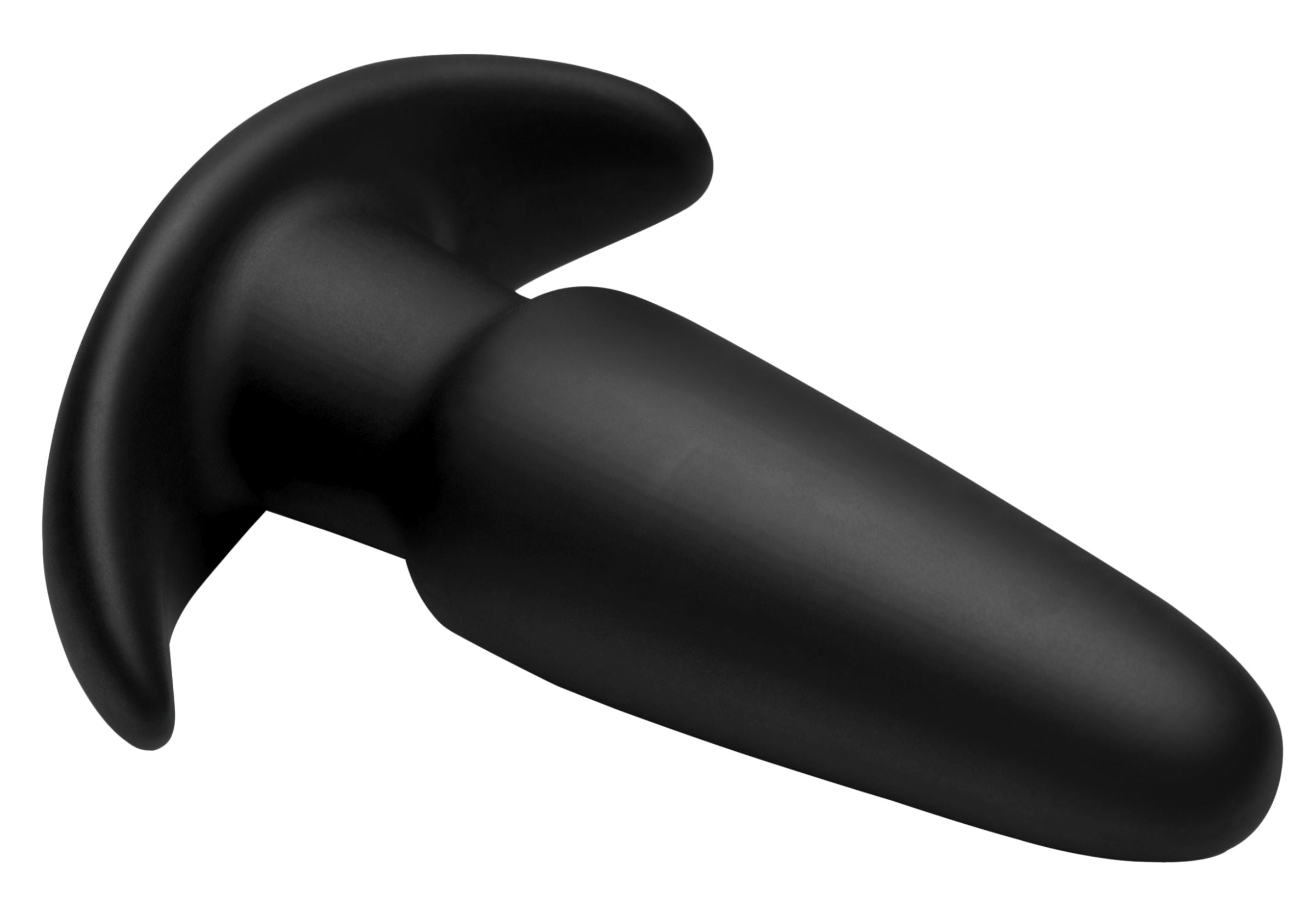 The handle of the Kinetic Thumping 7x Anal Plug on a white surface