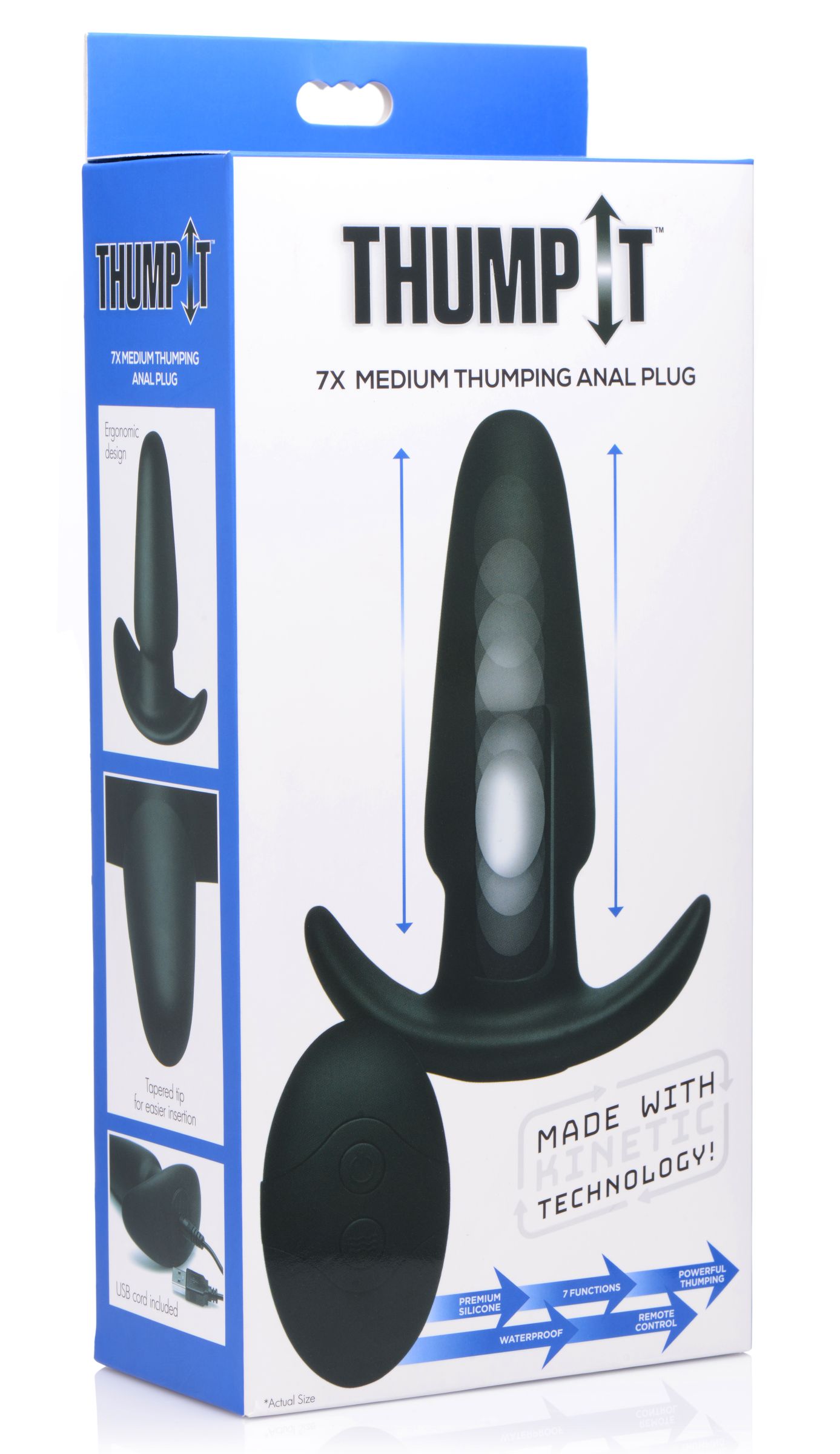 The Kinetic Thumping 7x Anal Plug with its distinctive thumping feature