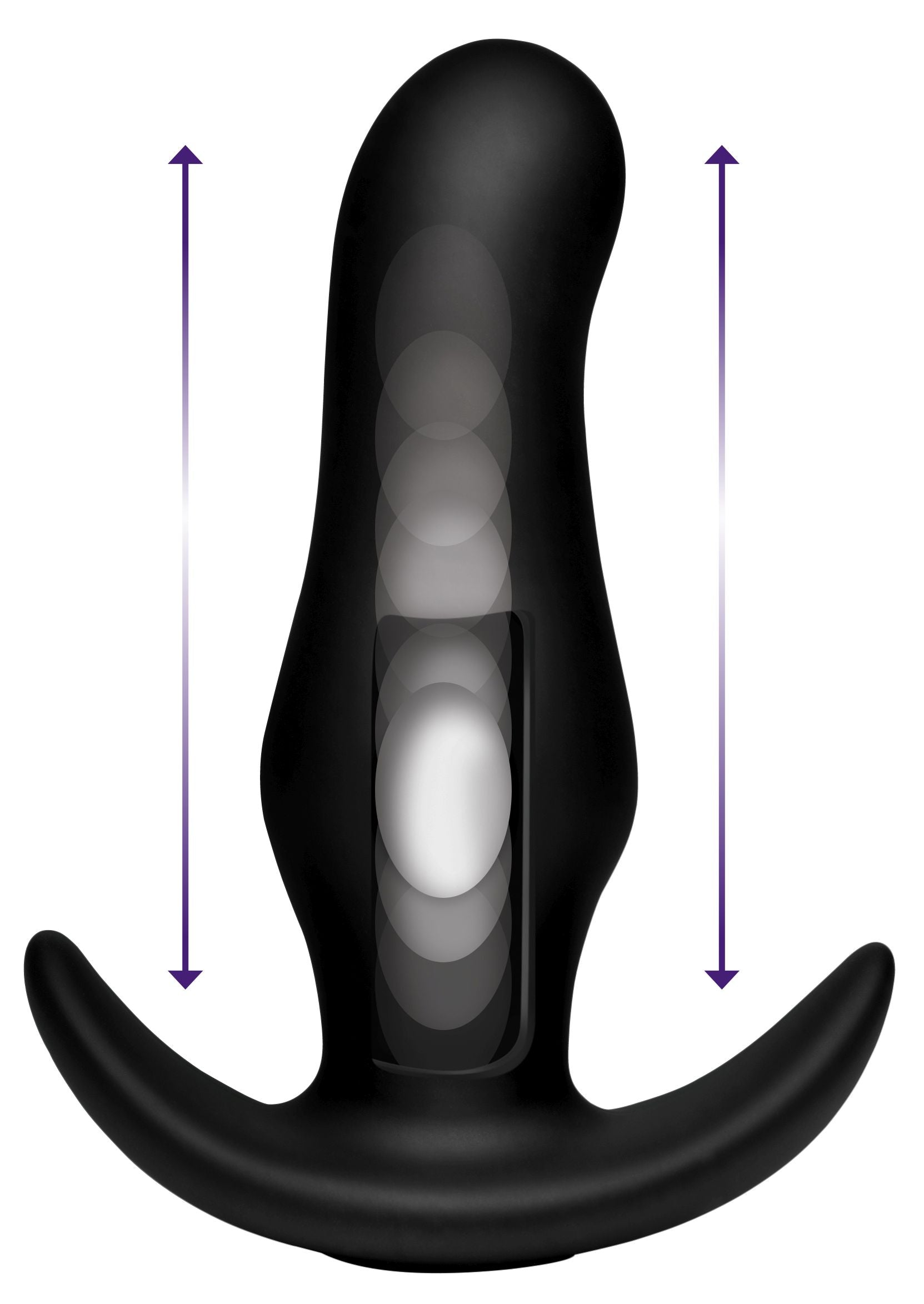 Measurement display of the black 7x prostate thumping plug