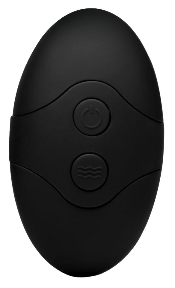 A black prostate anal plug with touch-sensitive buttons