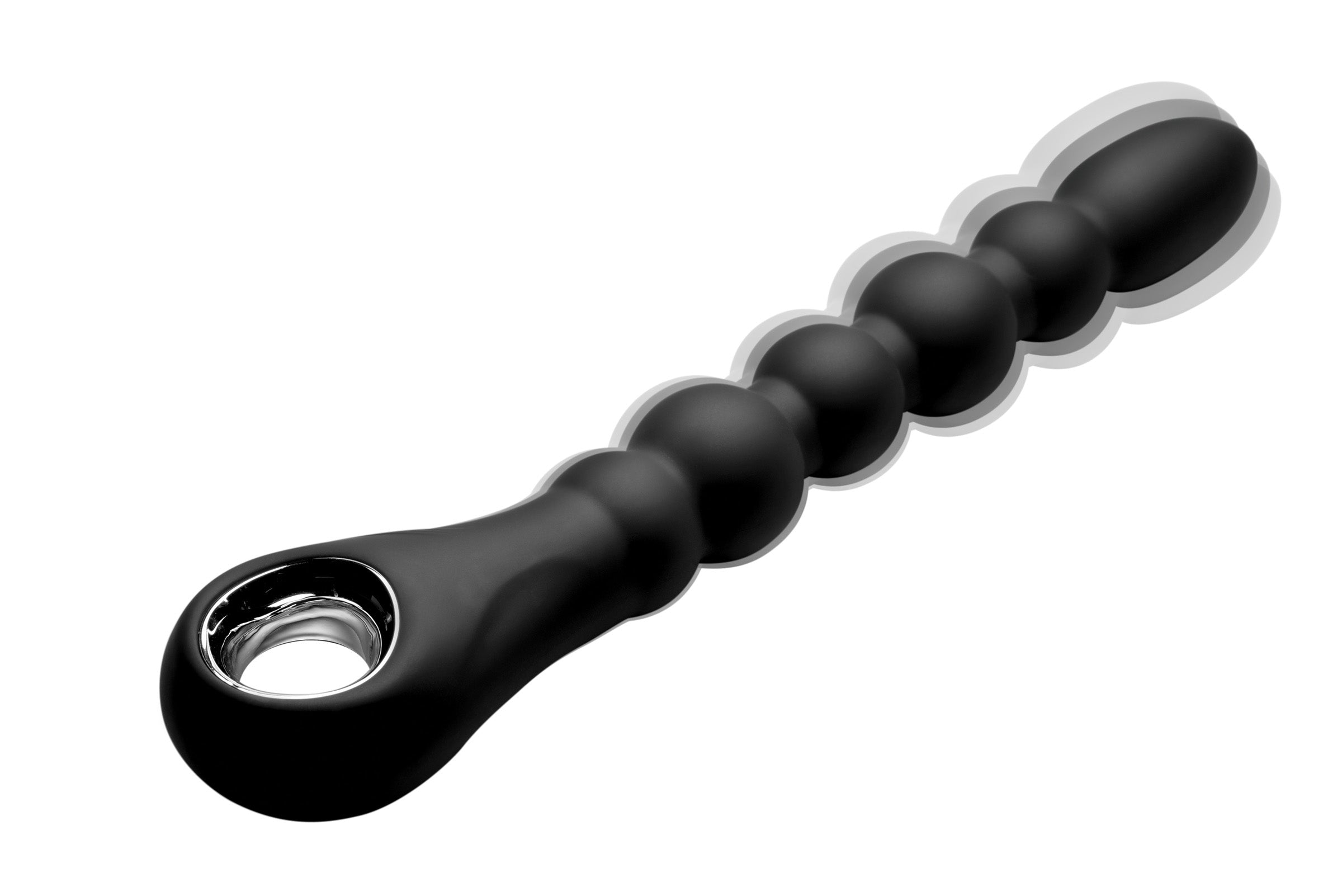 Silicone anal beads from the Dark Scepter series with a vibrating feature