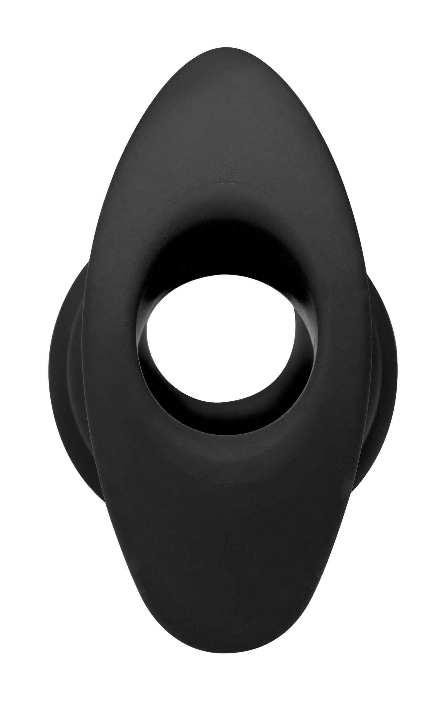 Close-up of the Hive Ass Tunnel silicone anal plug with a hollow center