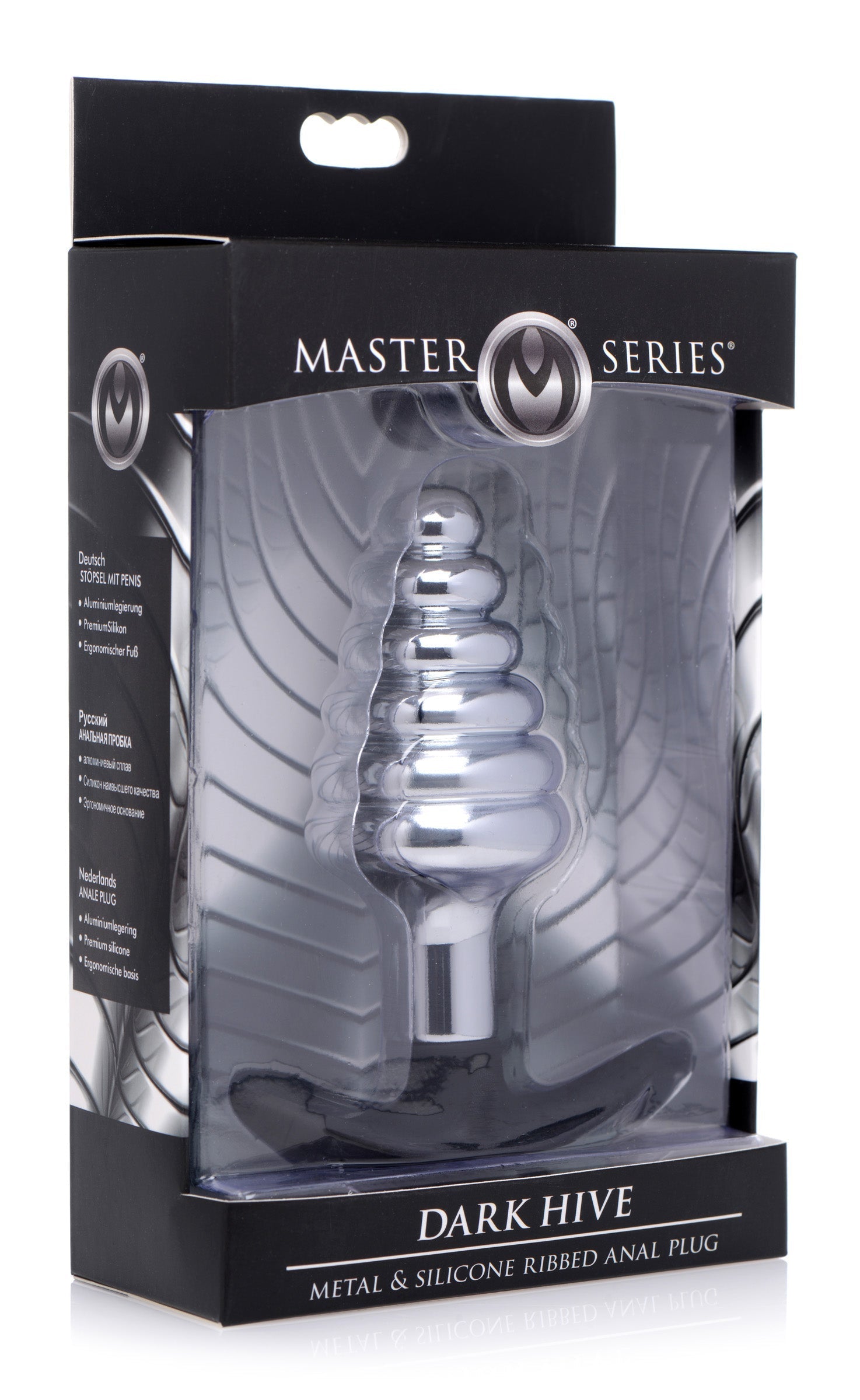 Master Series Dark Hive Anal Plug in black color