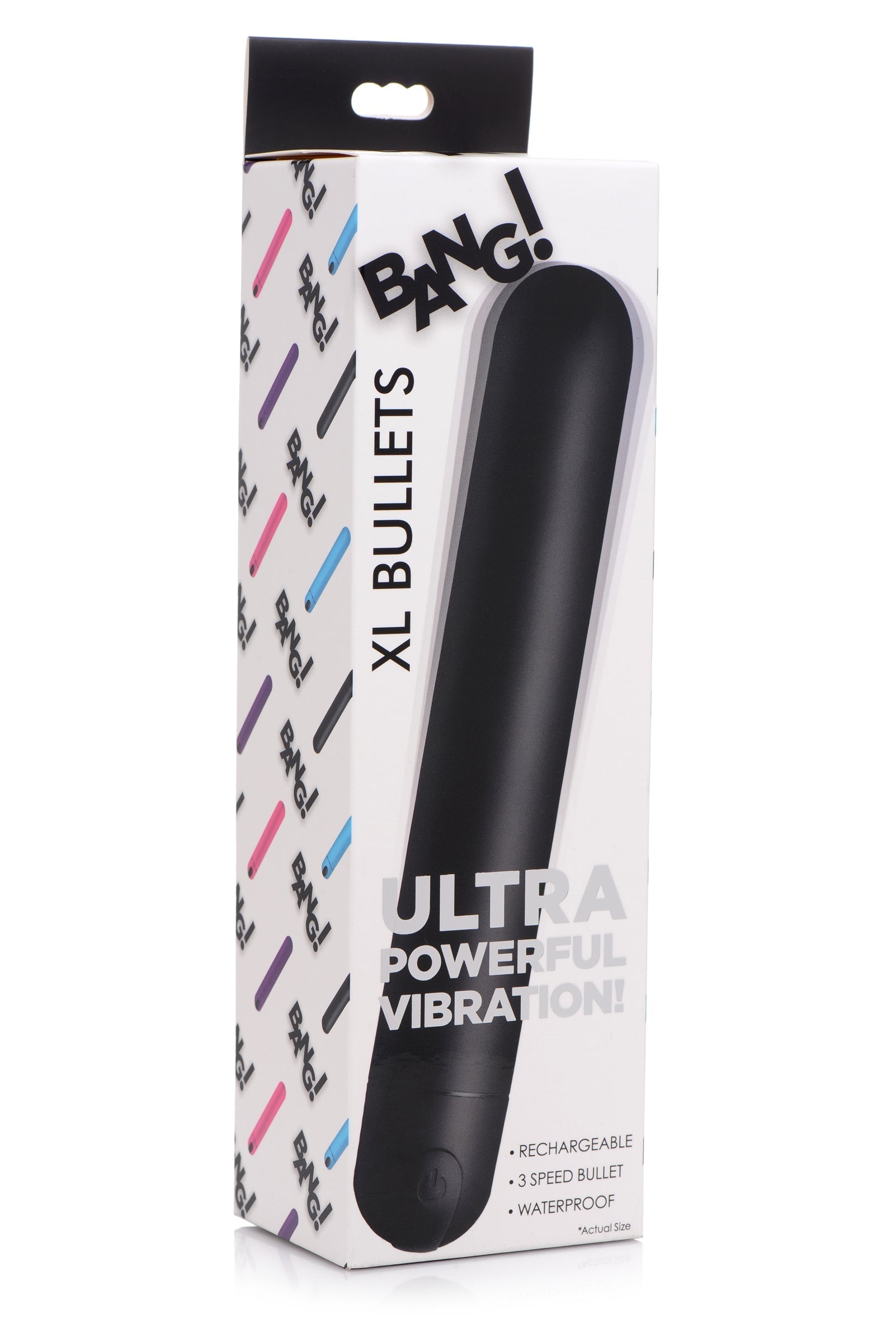 Packaging of the XL Bullet Vibrator in black