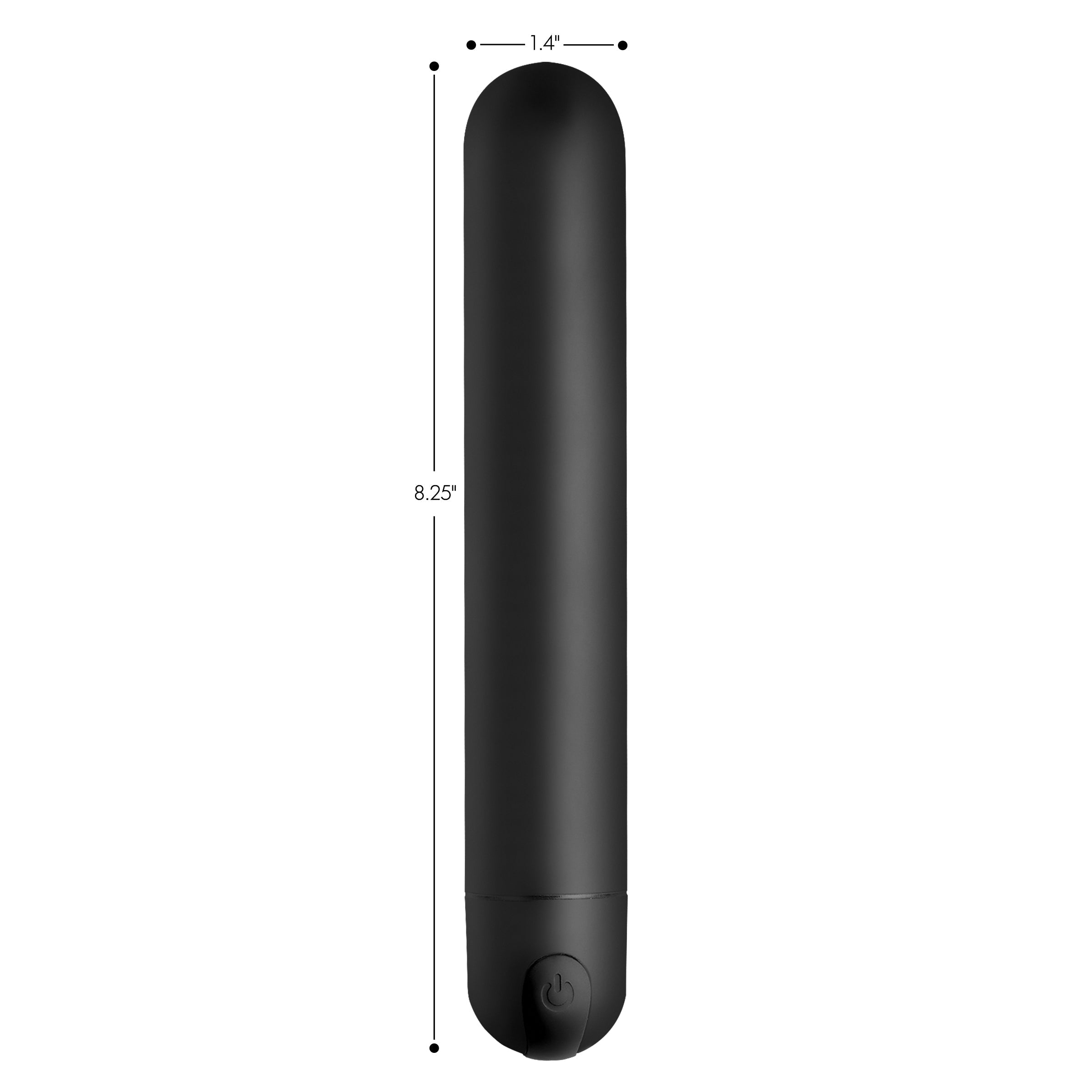 Size comparison of the XL Bullet Vibrator with measurements