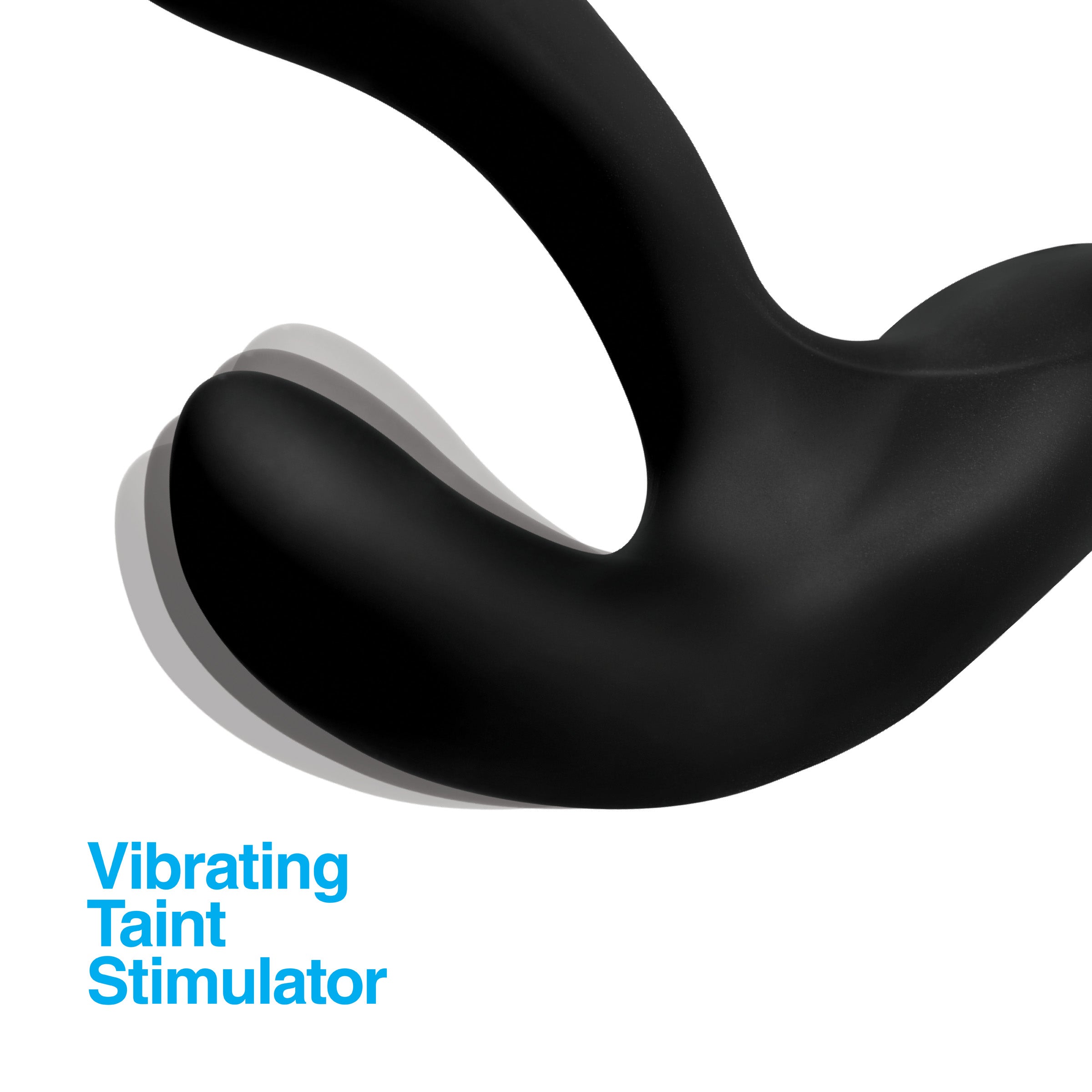 Detail of the black prostate stimulator's vibrating perineum pad